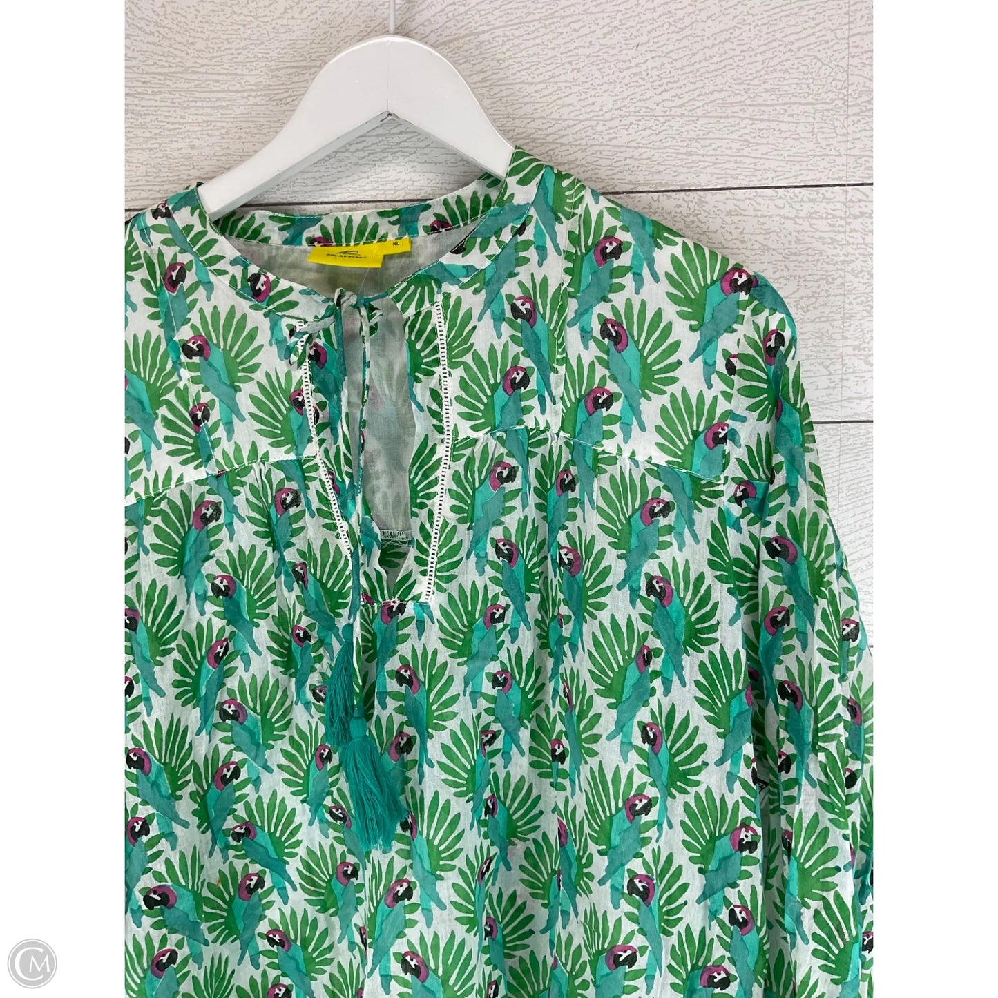 Top Long Sleeve By Clothes Mentor In Tropical Print, Size: Xl