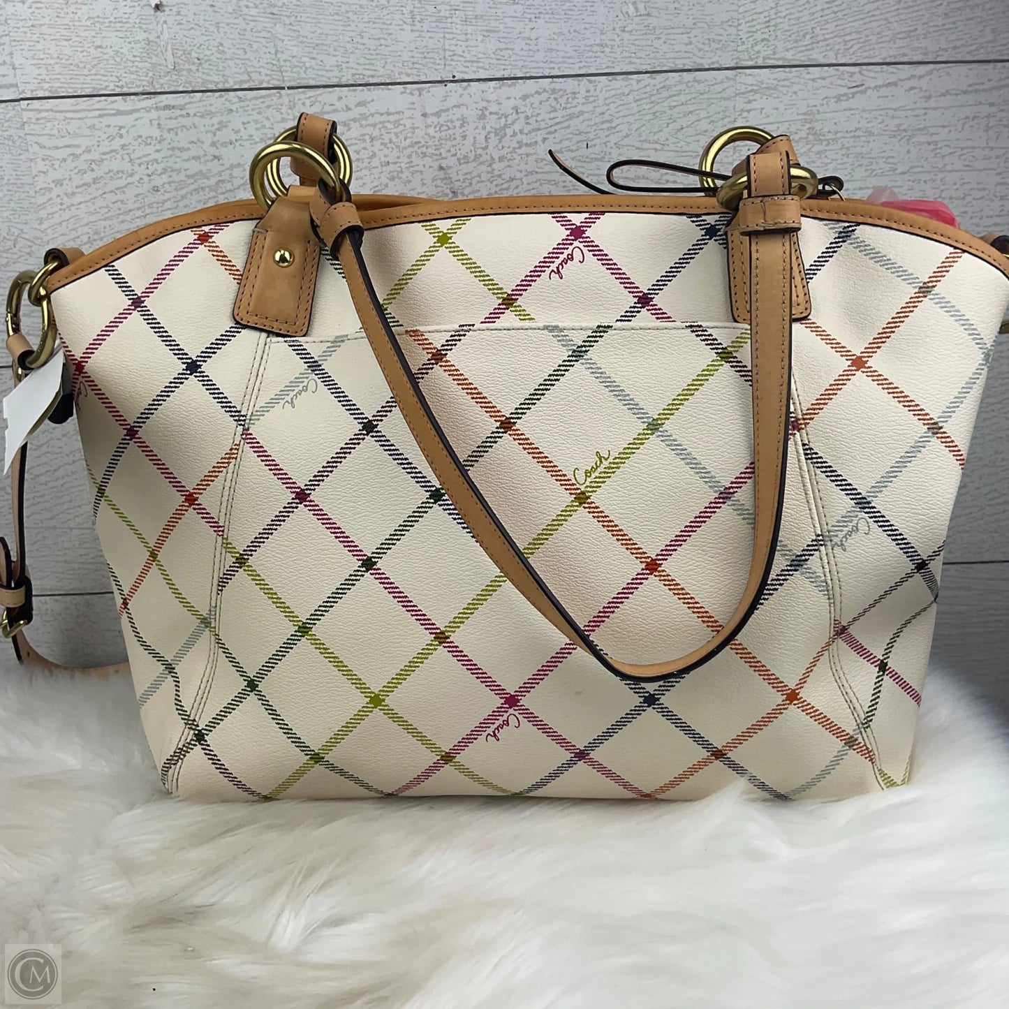 Handbag Designer By Coach, Size: Large