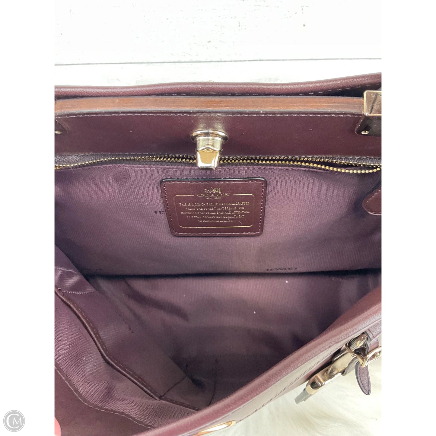 Handbag Designer By Coach, Size: Medium