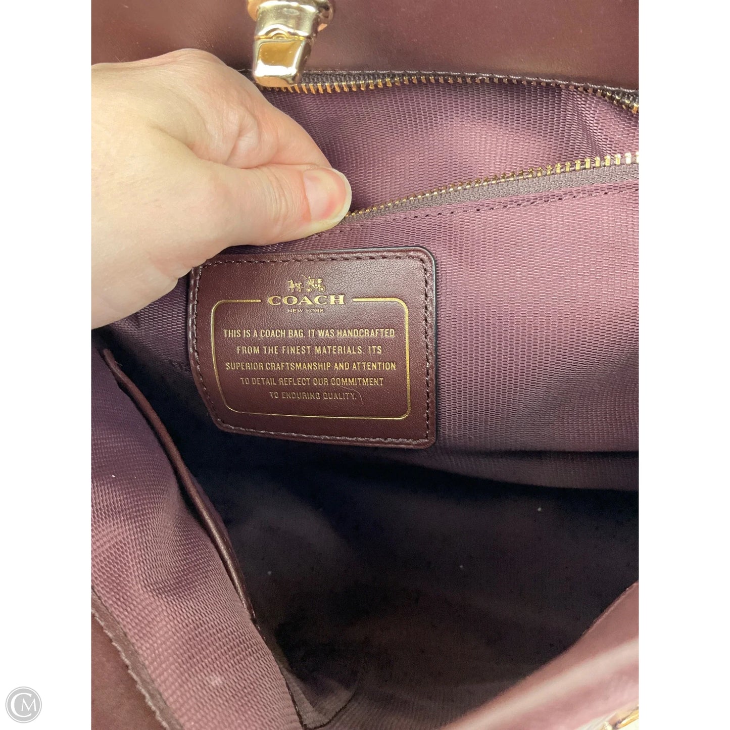 Handbag Designer By Coach, Size: Medium