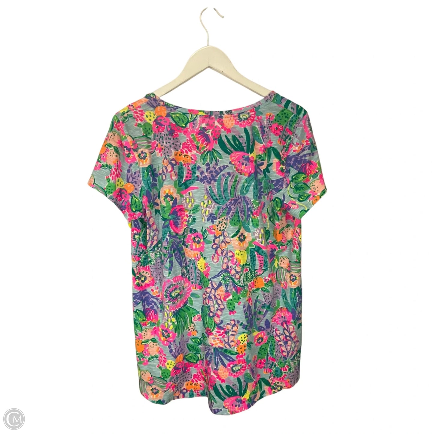 Top Short Sleeve Designer By Lilly Pulitzer In Multi-colored, Size: L