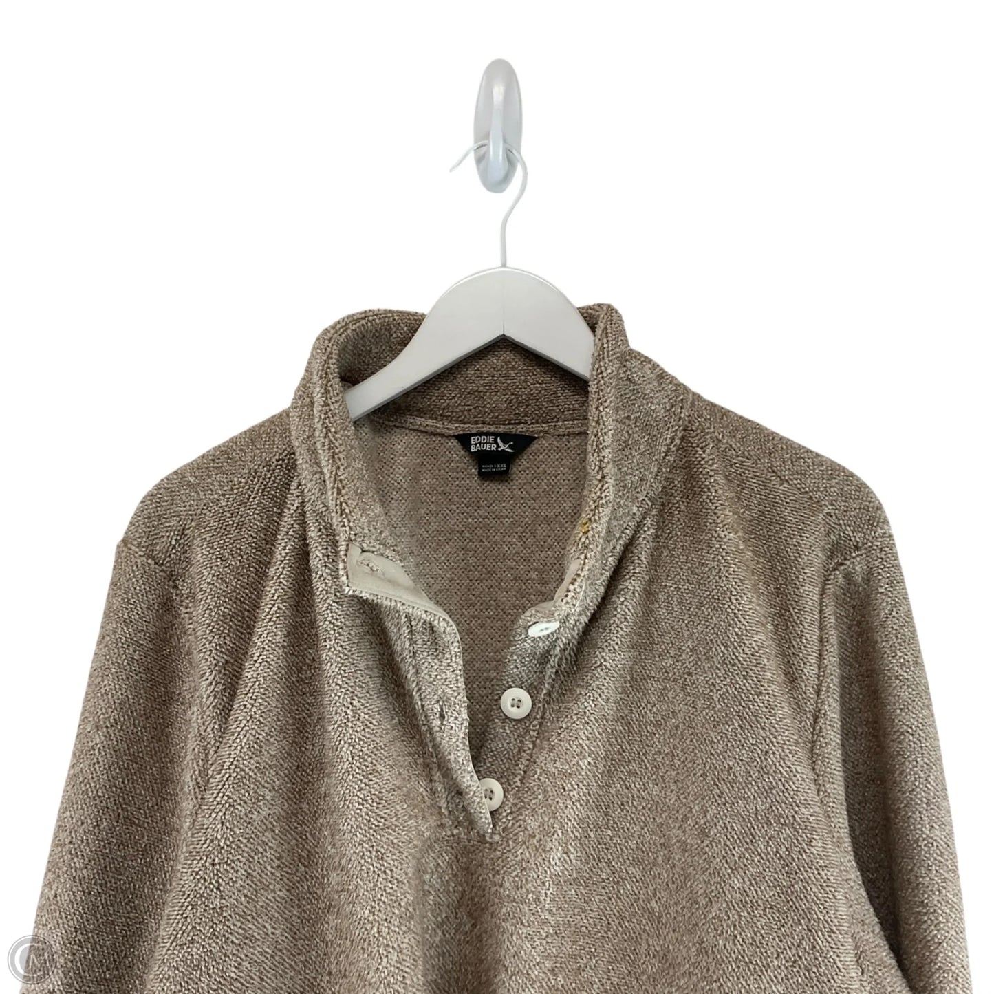 Sweatshirt Crewneck By Eddie Bauer In Tan, Size: Xxl