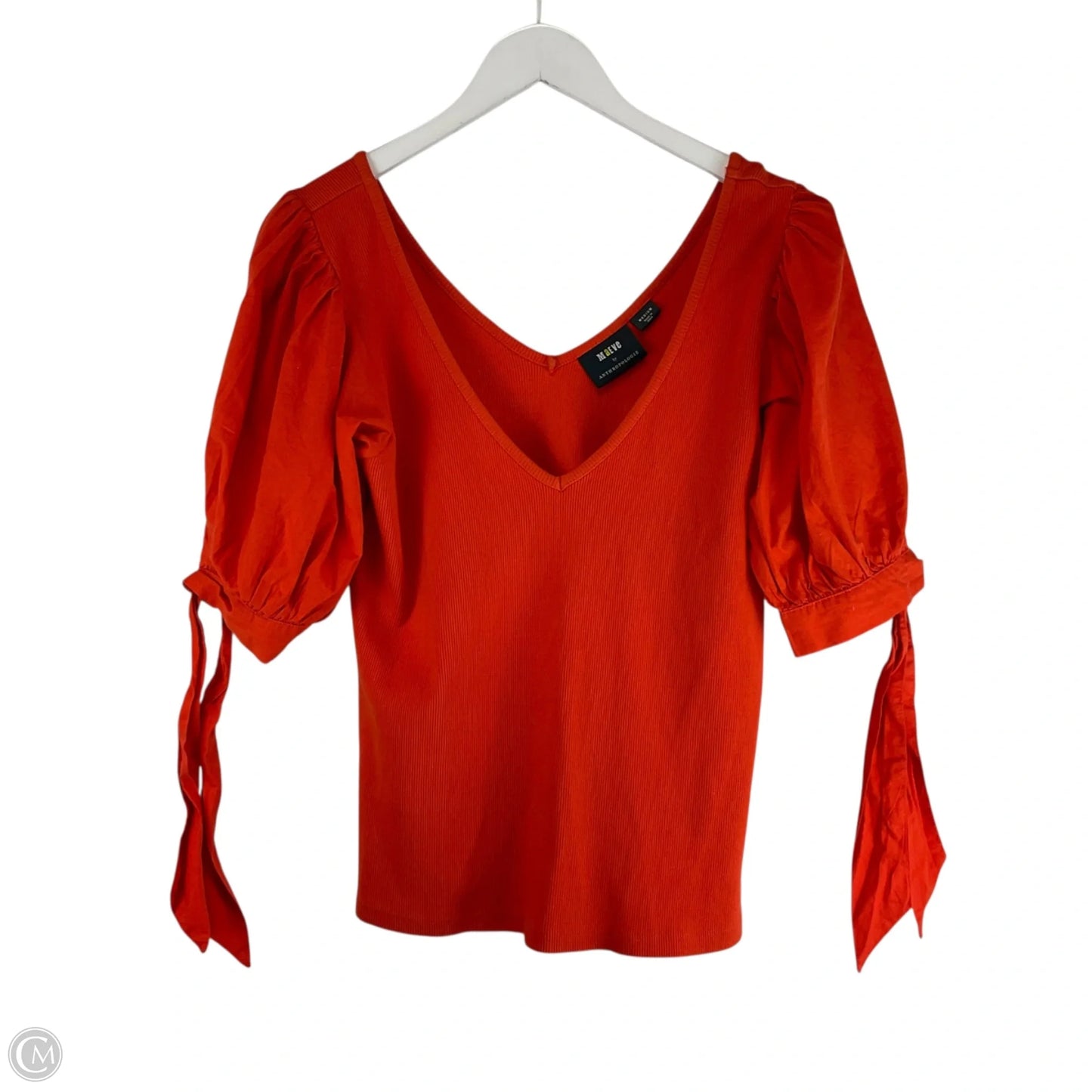 Top Short Sleeve By Maeve In Orange, Size: M