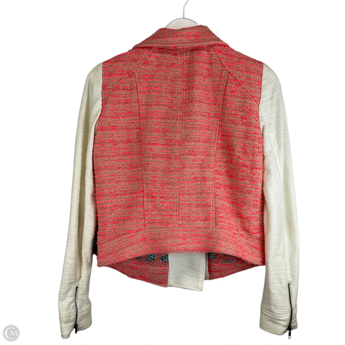 Jacket Other By Elevenses In Pink & White, Size: S