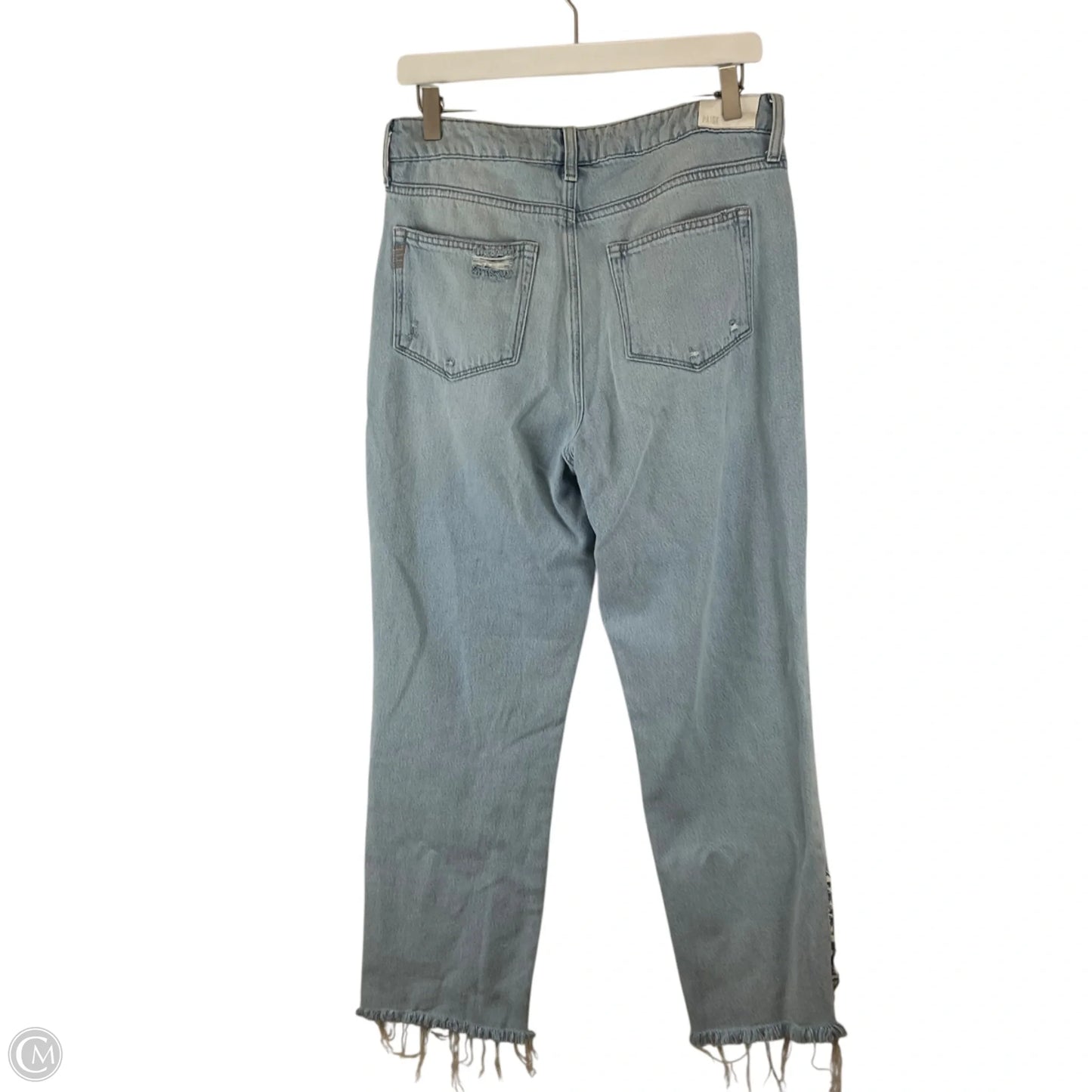 Jeans Straight By Paige In Blue Denim, Size: 6