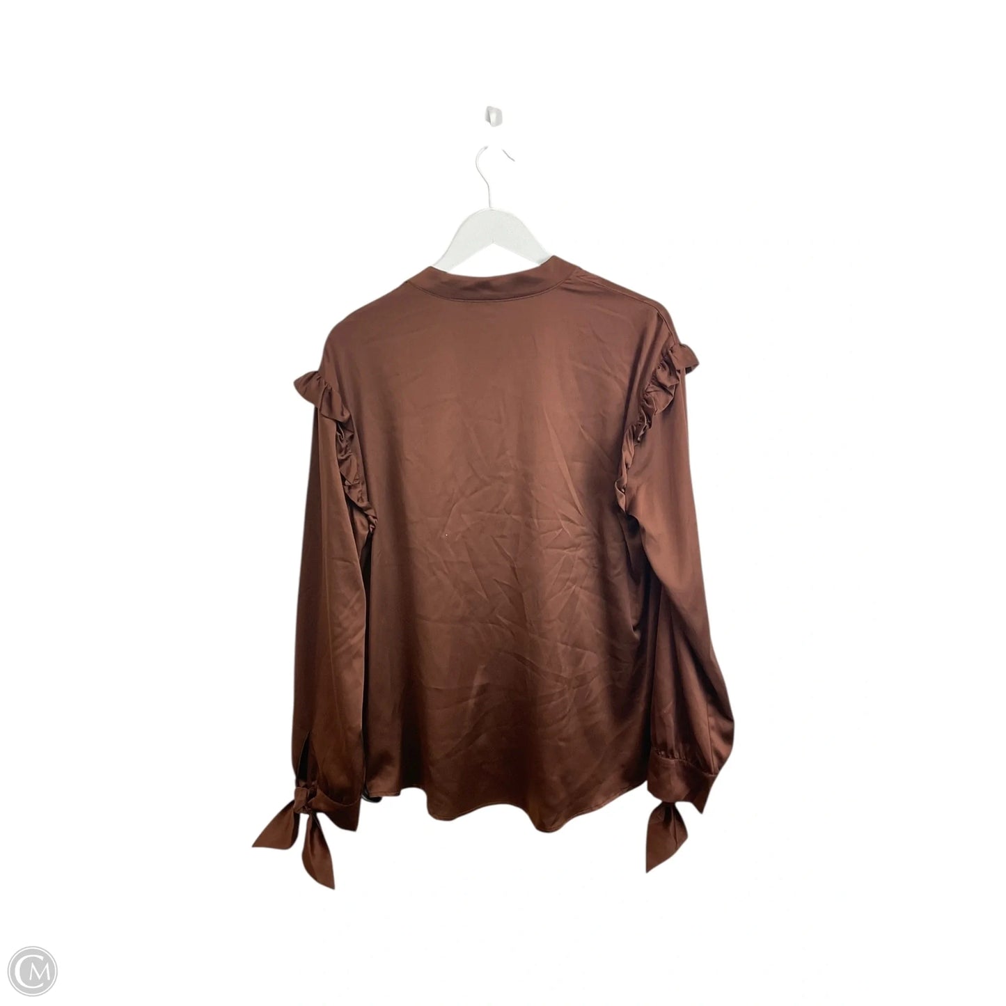 Top Long Sleeve By Express In Brown, Size: M