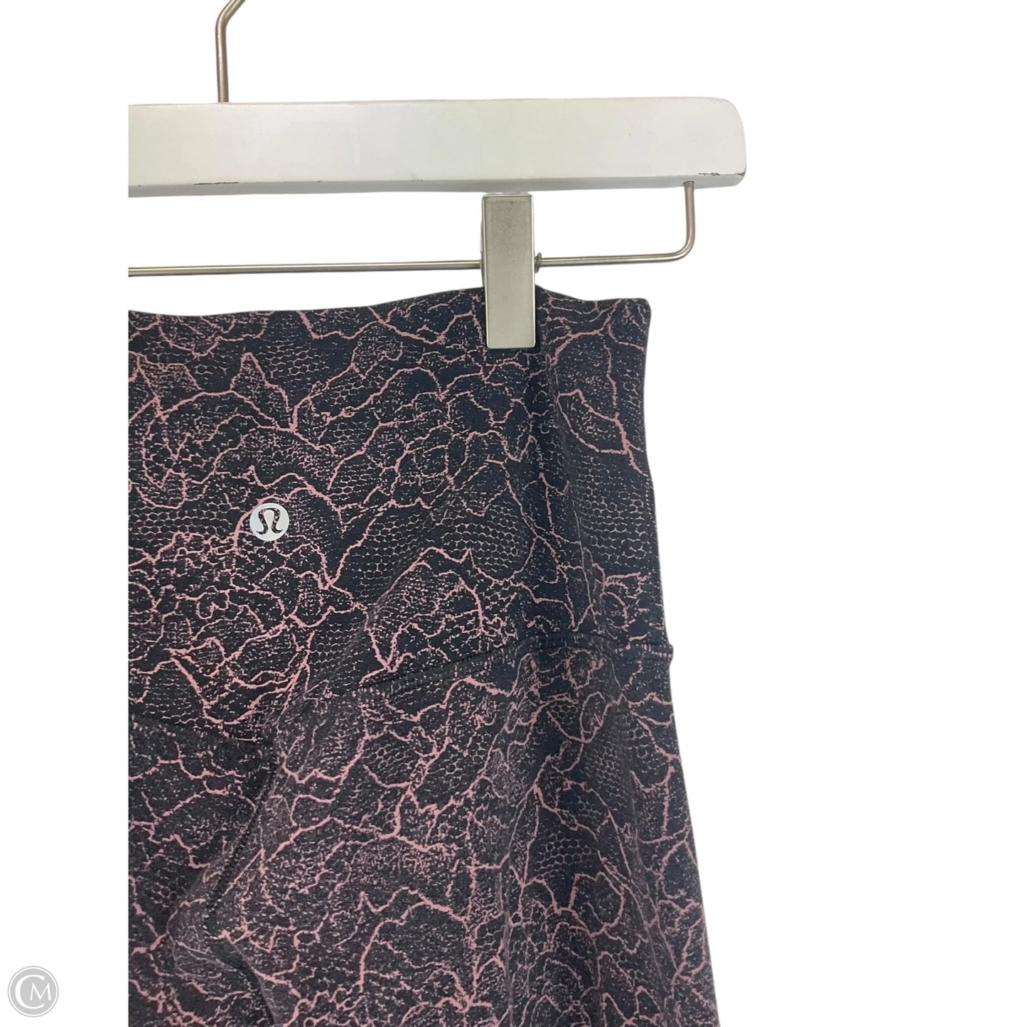 Athletic Leggings By Lululemon In Black & Pink, Size: 4