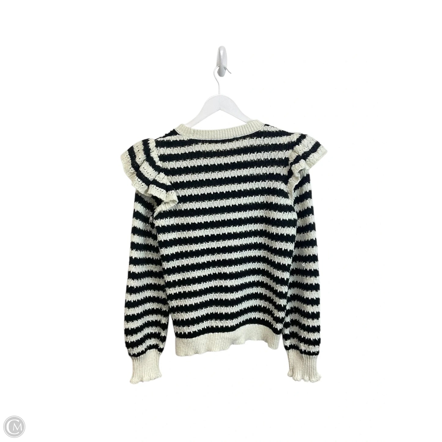 Sweater By Loft In Black & White, Size: L