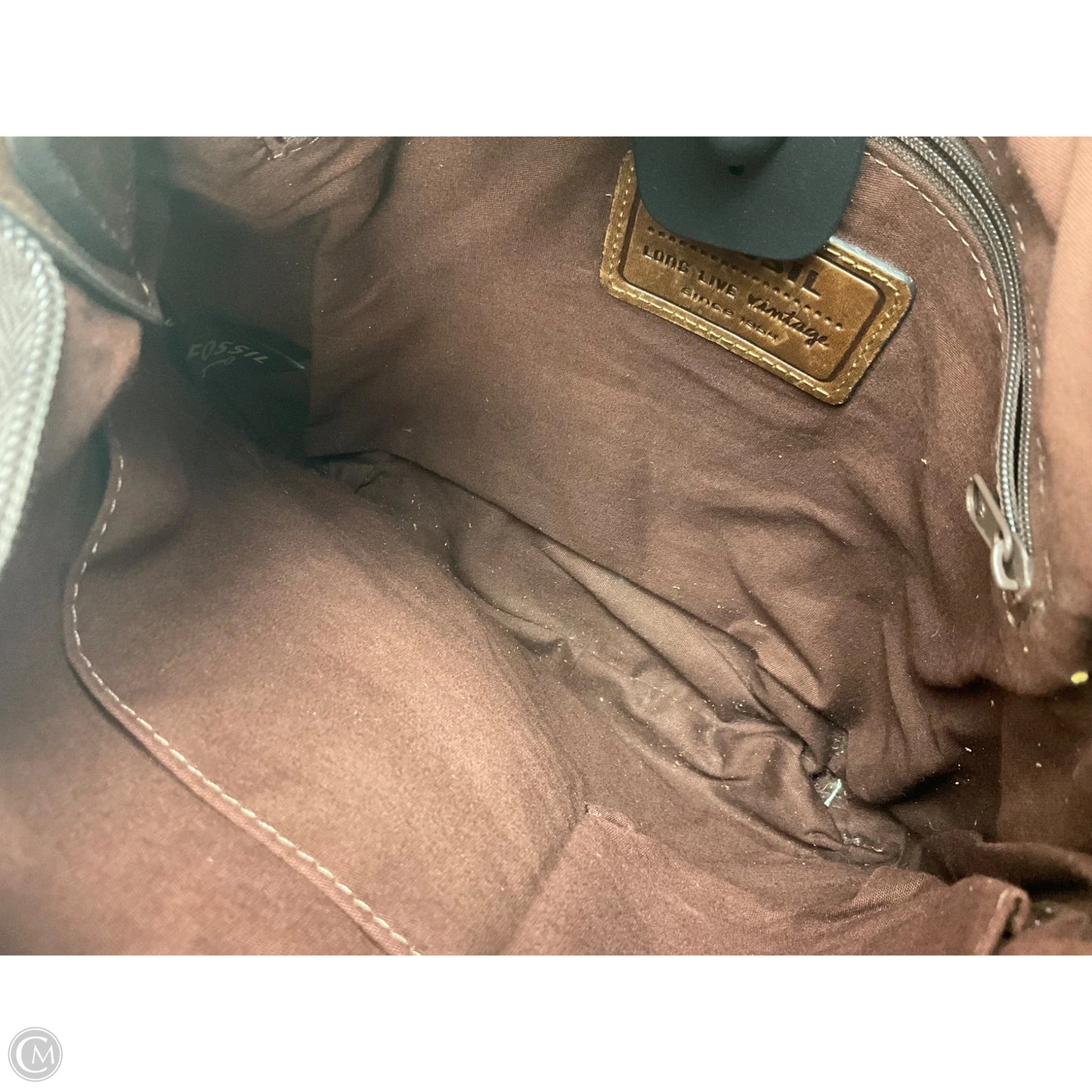 Crossbody Leather By Fossil, Size: Medium