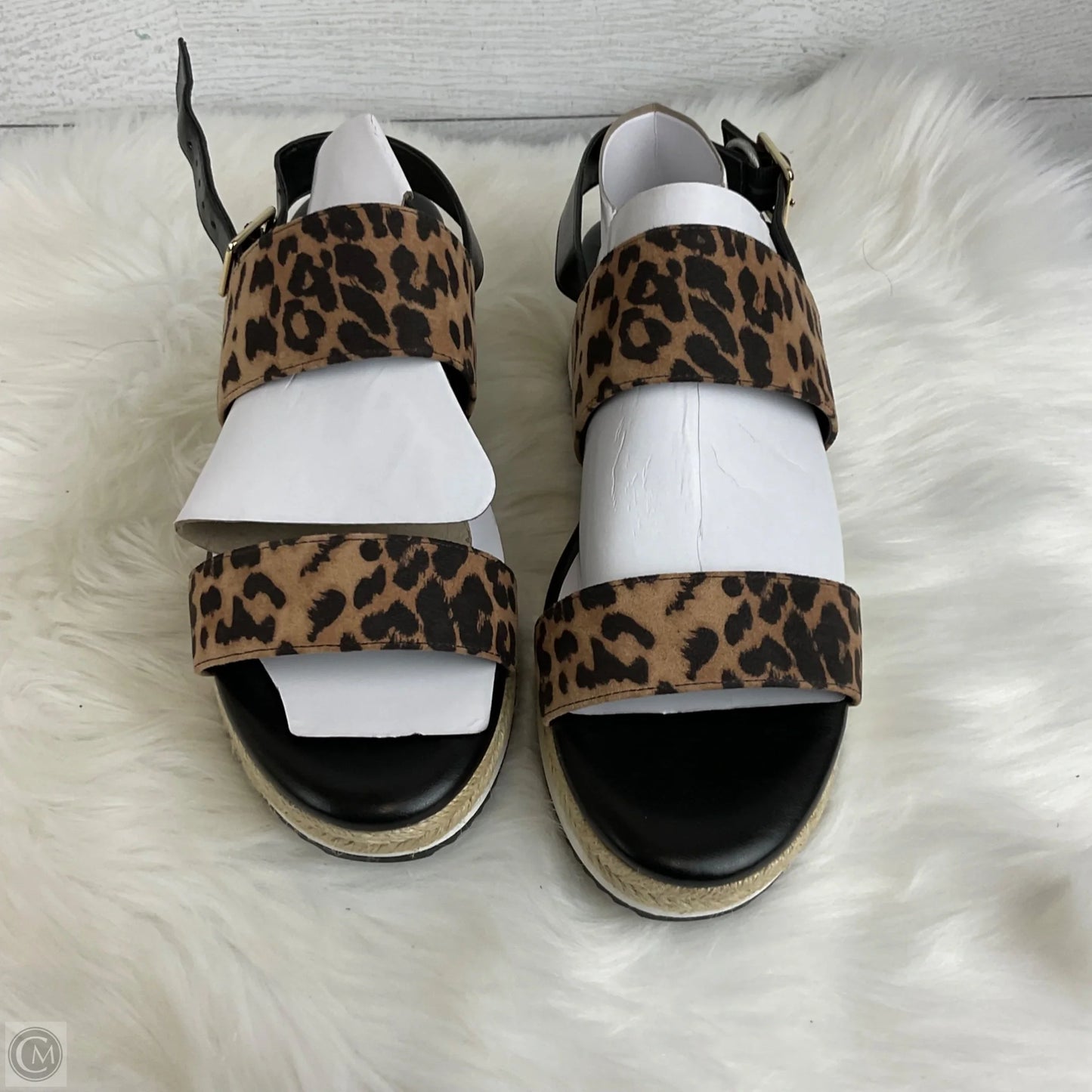 Sandals Heels Platform By Kelly And Katie In Animal Print, Size: 10