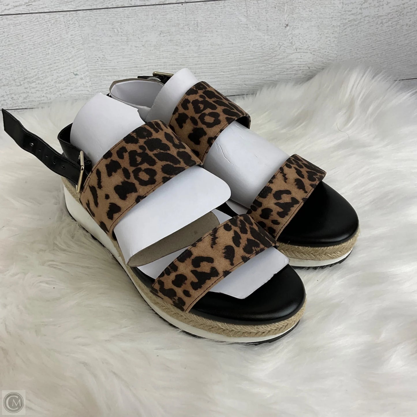 Sandals Heels Platform By Kelly And Katie In Animal Print, Size: 10