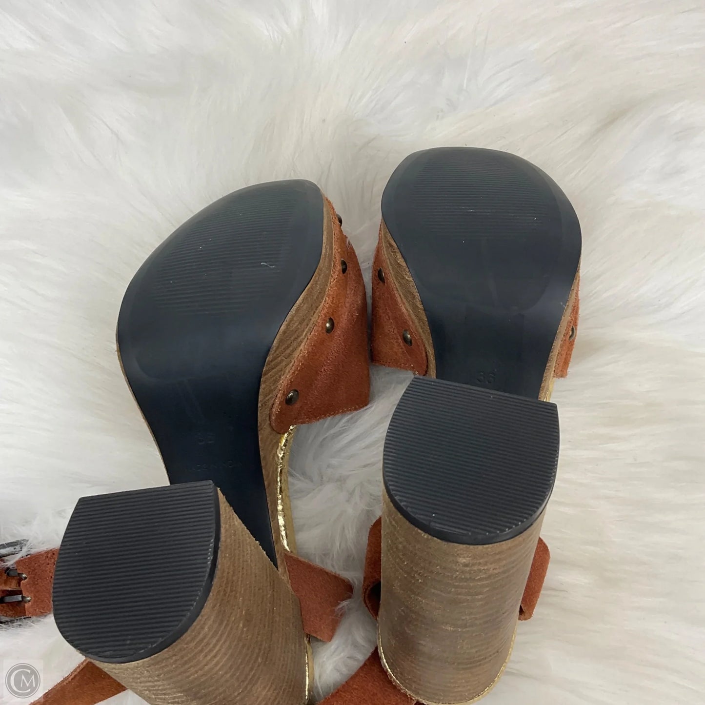 Shoes Heels Block By Free People In Orange, Size: 6