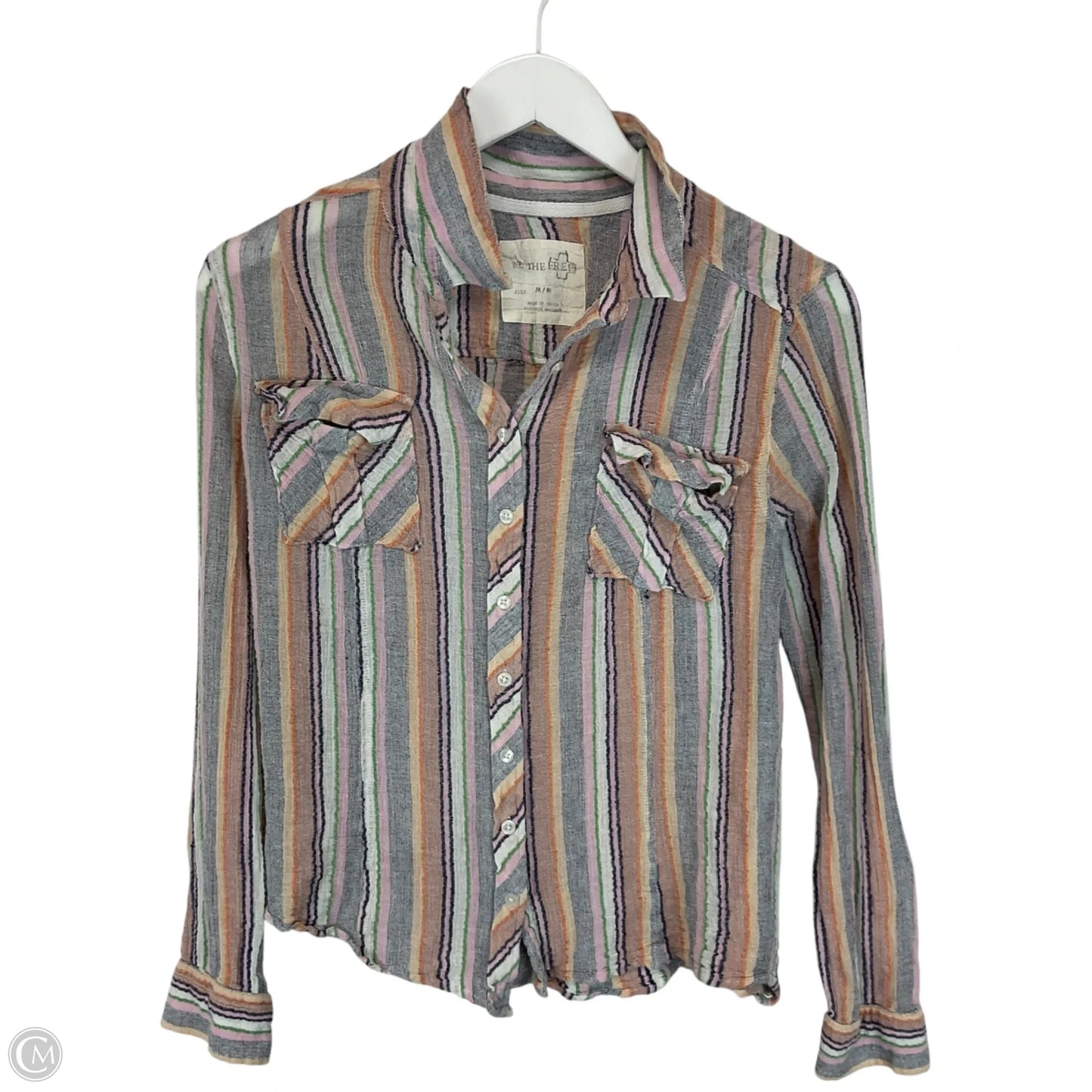Top Long Sleeve By We The Free In Blue, Size: M