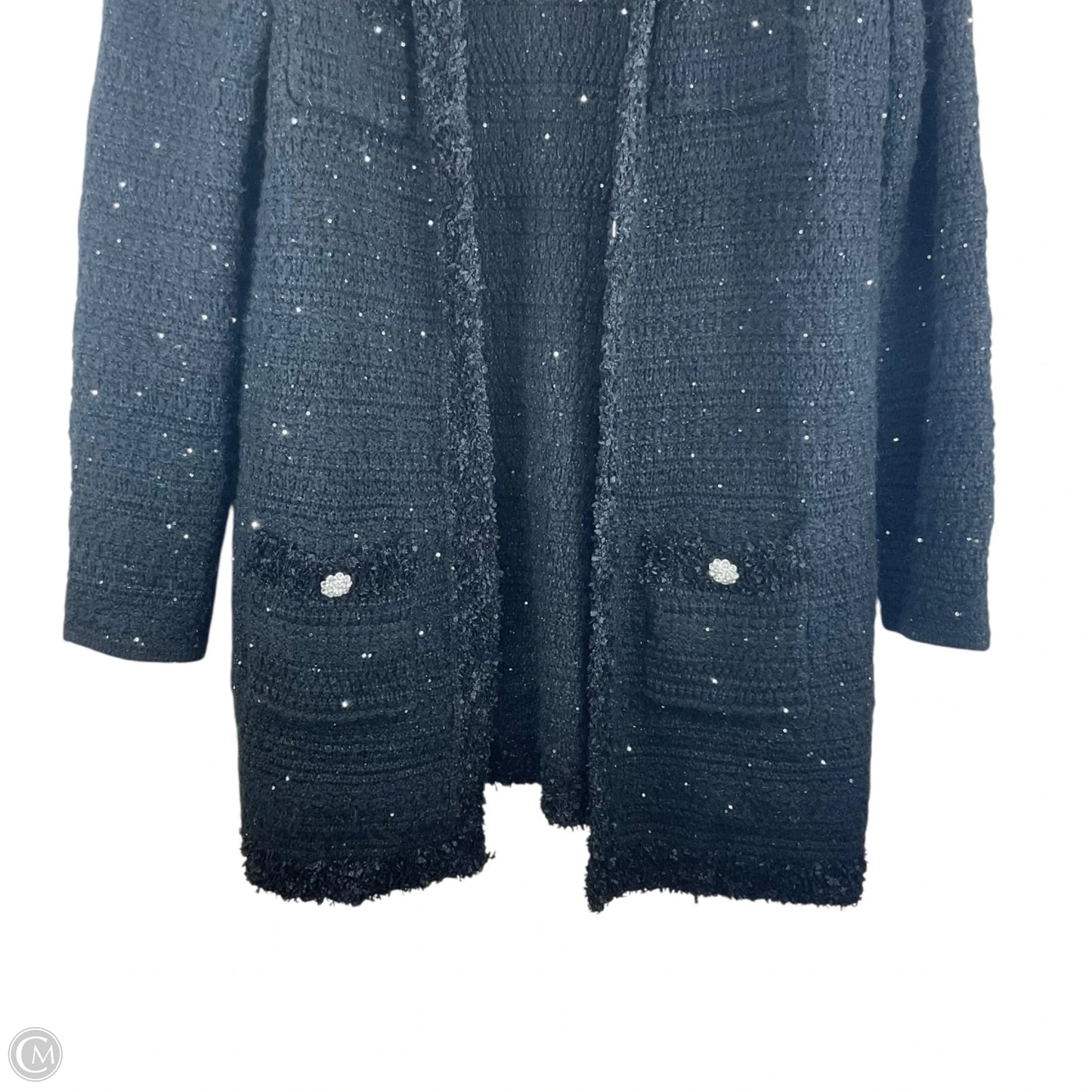 Sweater Cardigan Designer By Lilly Pulitzer In Black, Size: L
