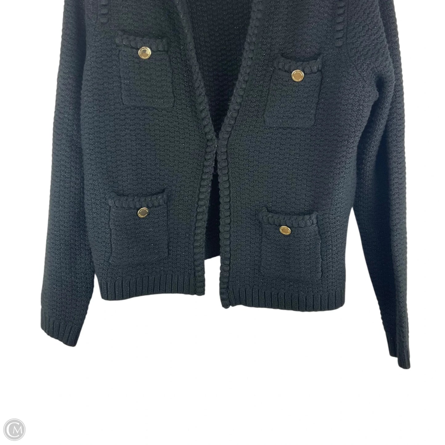 Sweater Cardigan Designer By Lilly Pulitzer In Black, Size: L