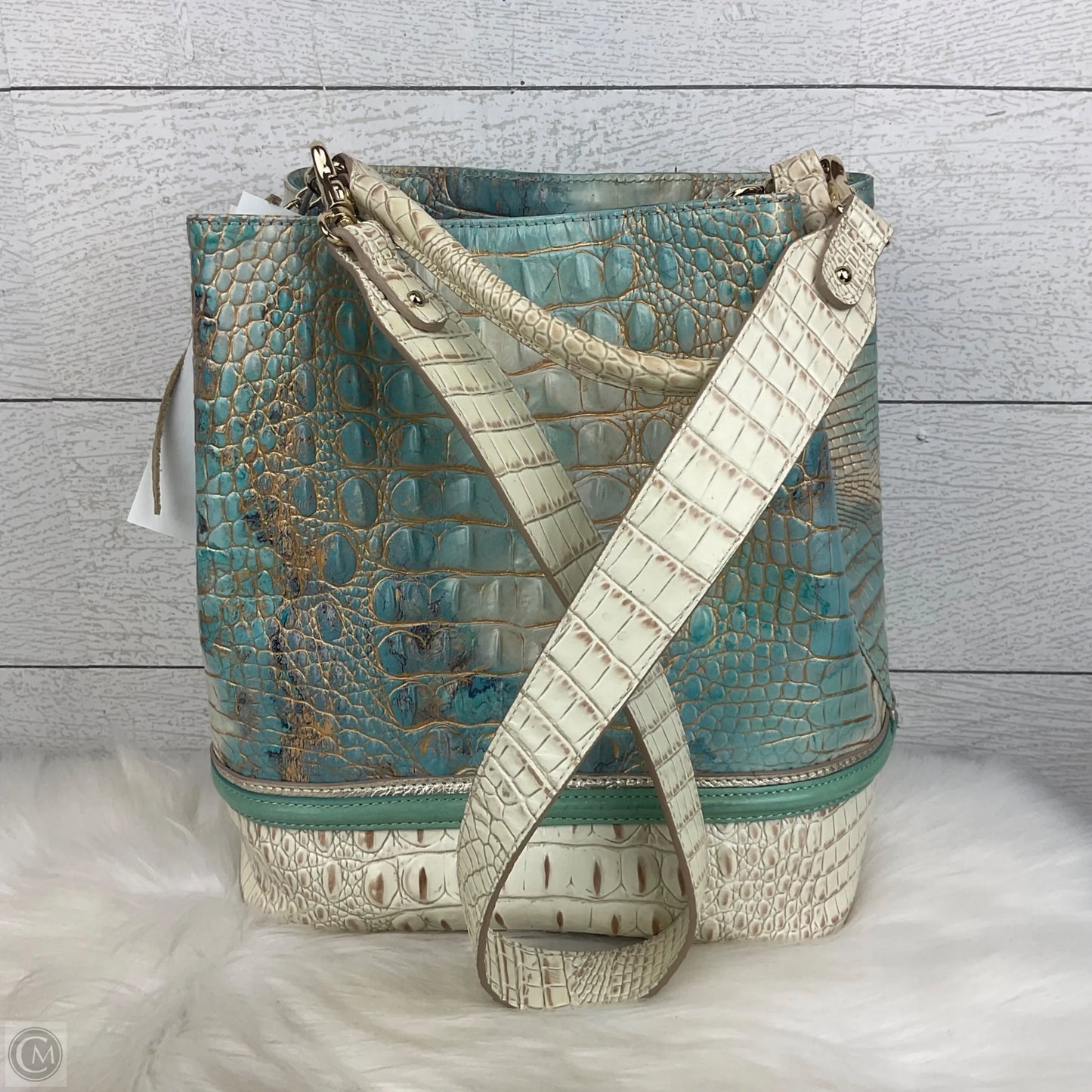 Handbag Designer By Brahmin, Size: Medium