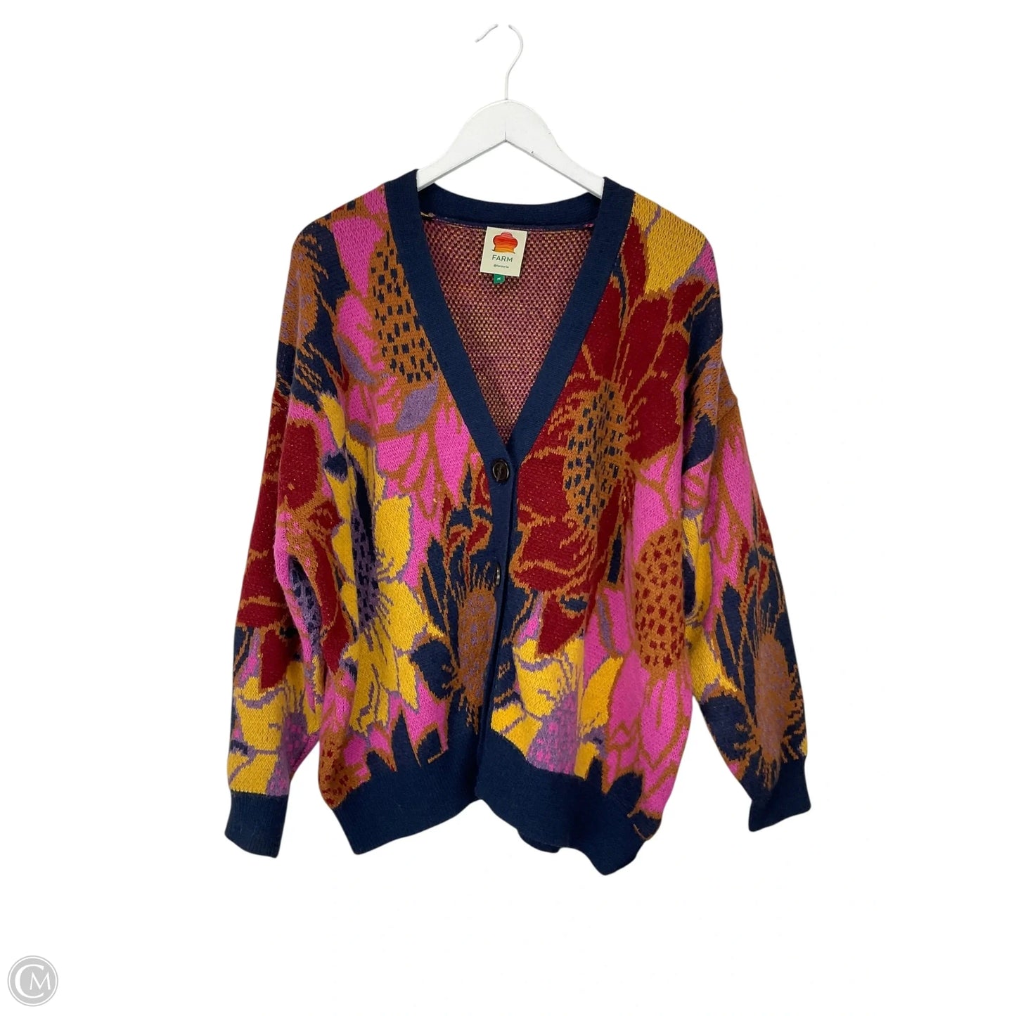 Sweater Cardigan By Farm Rio In Multi-colored, Size: M