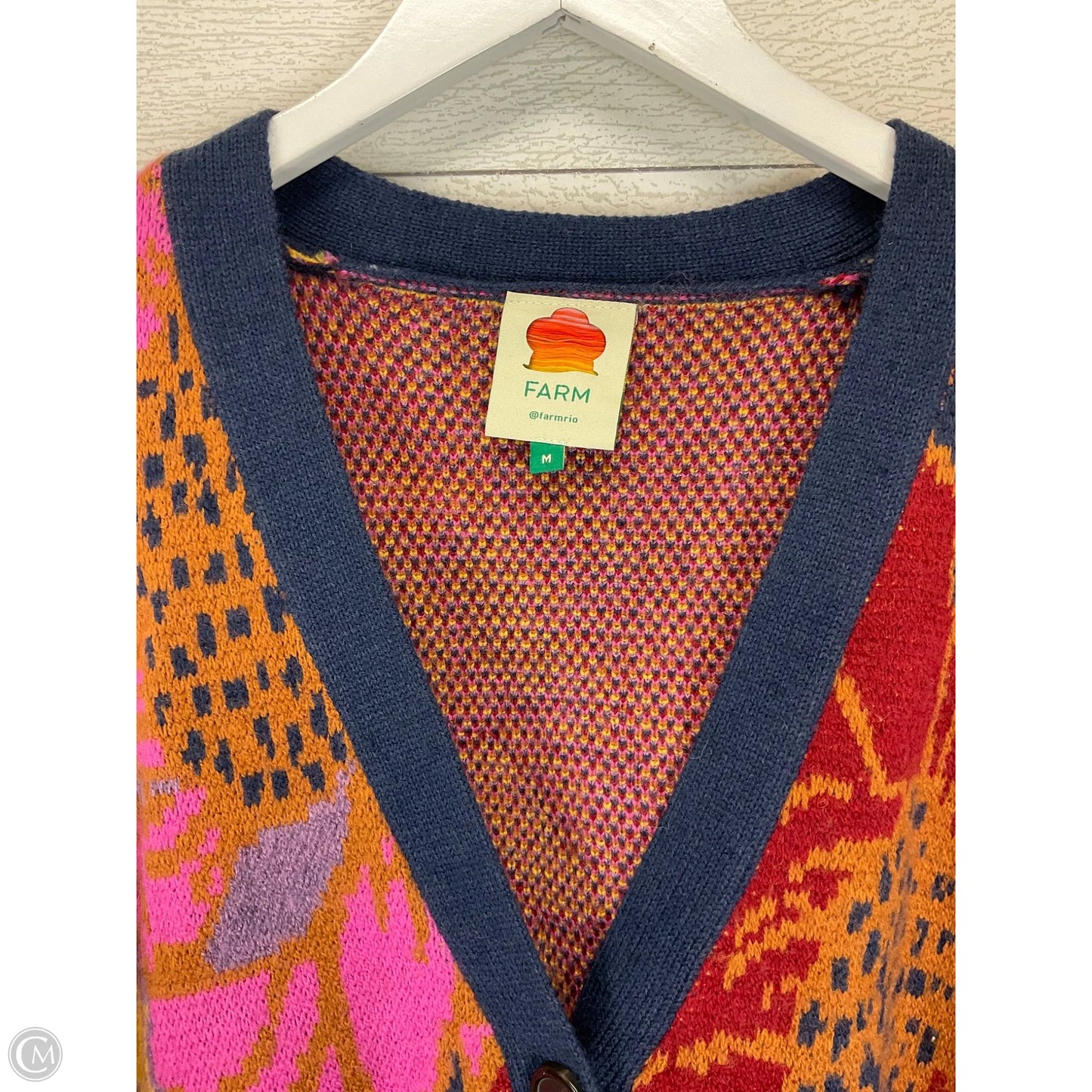 Sweater Cardigan By Farm Rio In Multi-colored, Size: M