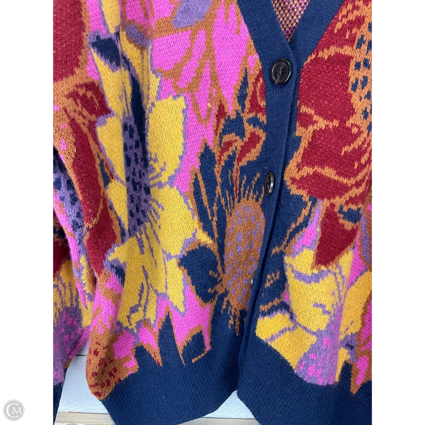 Sweater Cardigan By Farm Rio In Multi-colored, Size: M