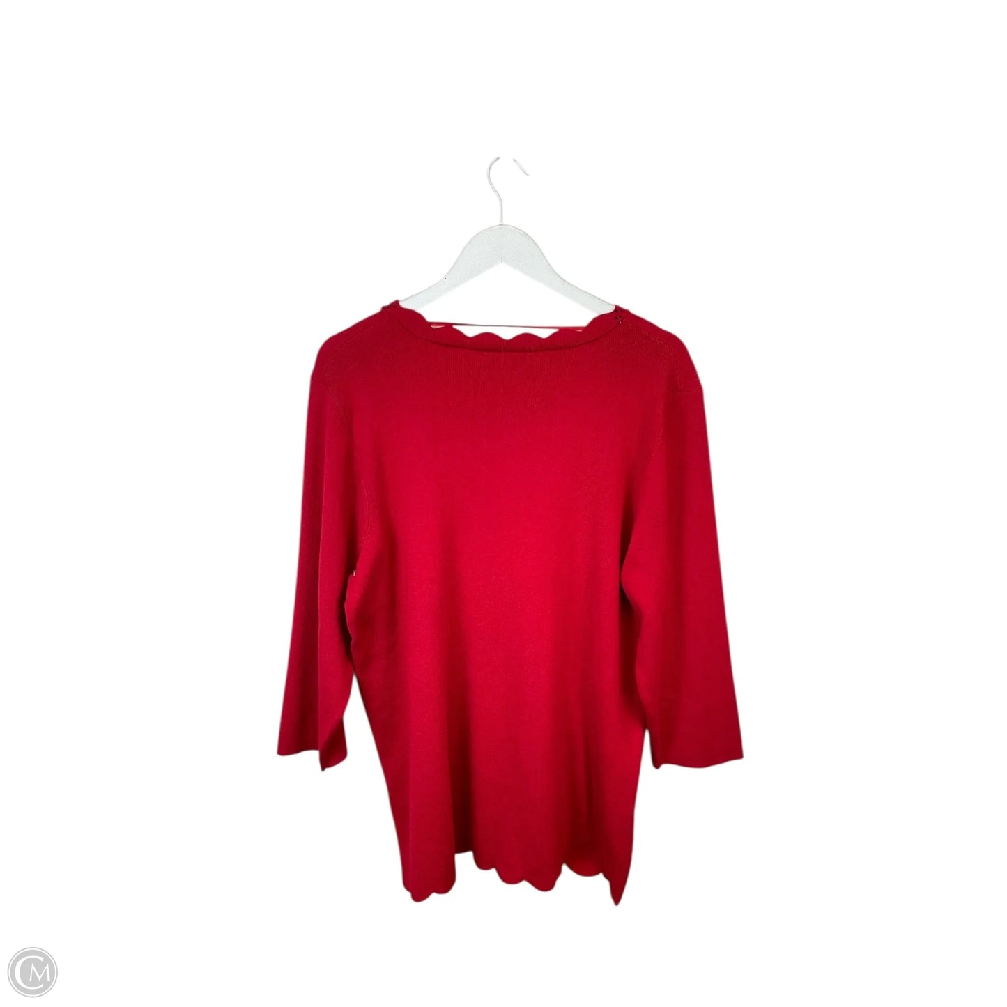 Sweater By Cable And Gauge In Red, Size: 2x