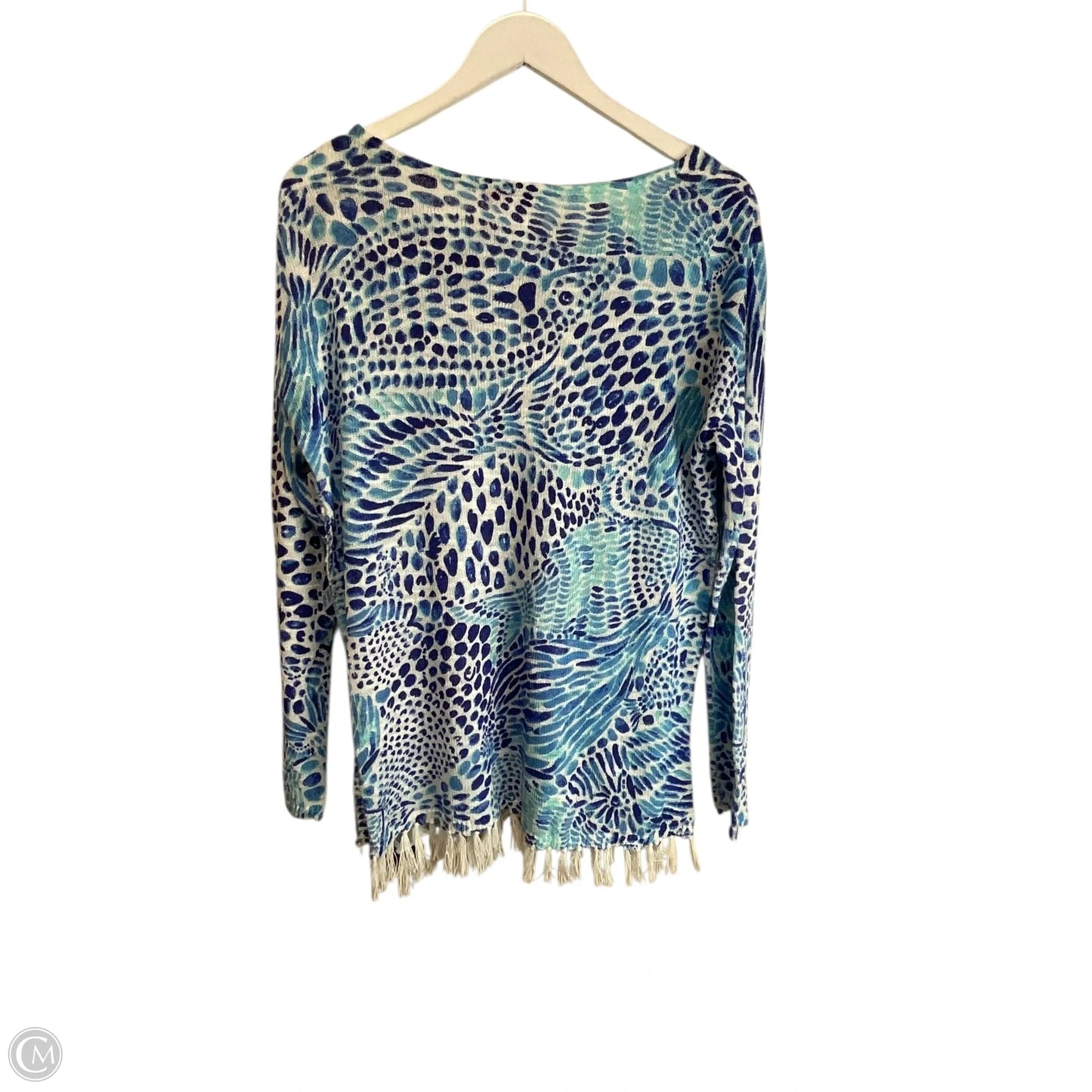 Top Long Sleeve Designer By Lilly Pulitzer In Blue, Size: M