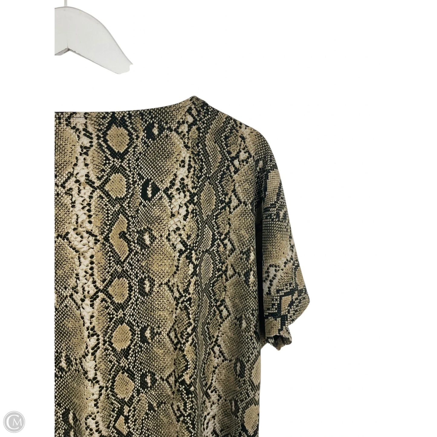 Top Short Sleeve By Michael By Michael Kors In Animal Print, Size: L