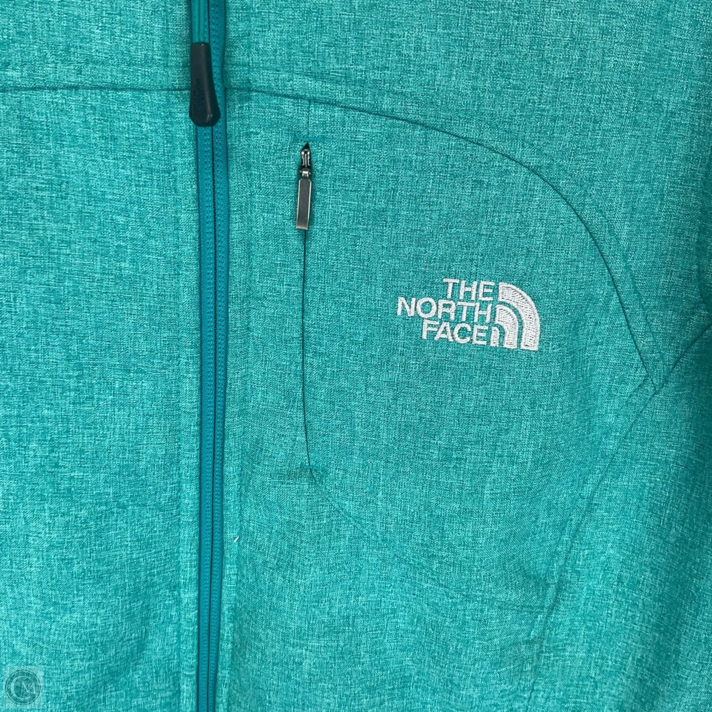 Coat Raincoat By The North Face In Teal, Size: M