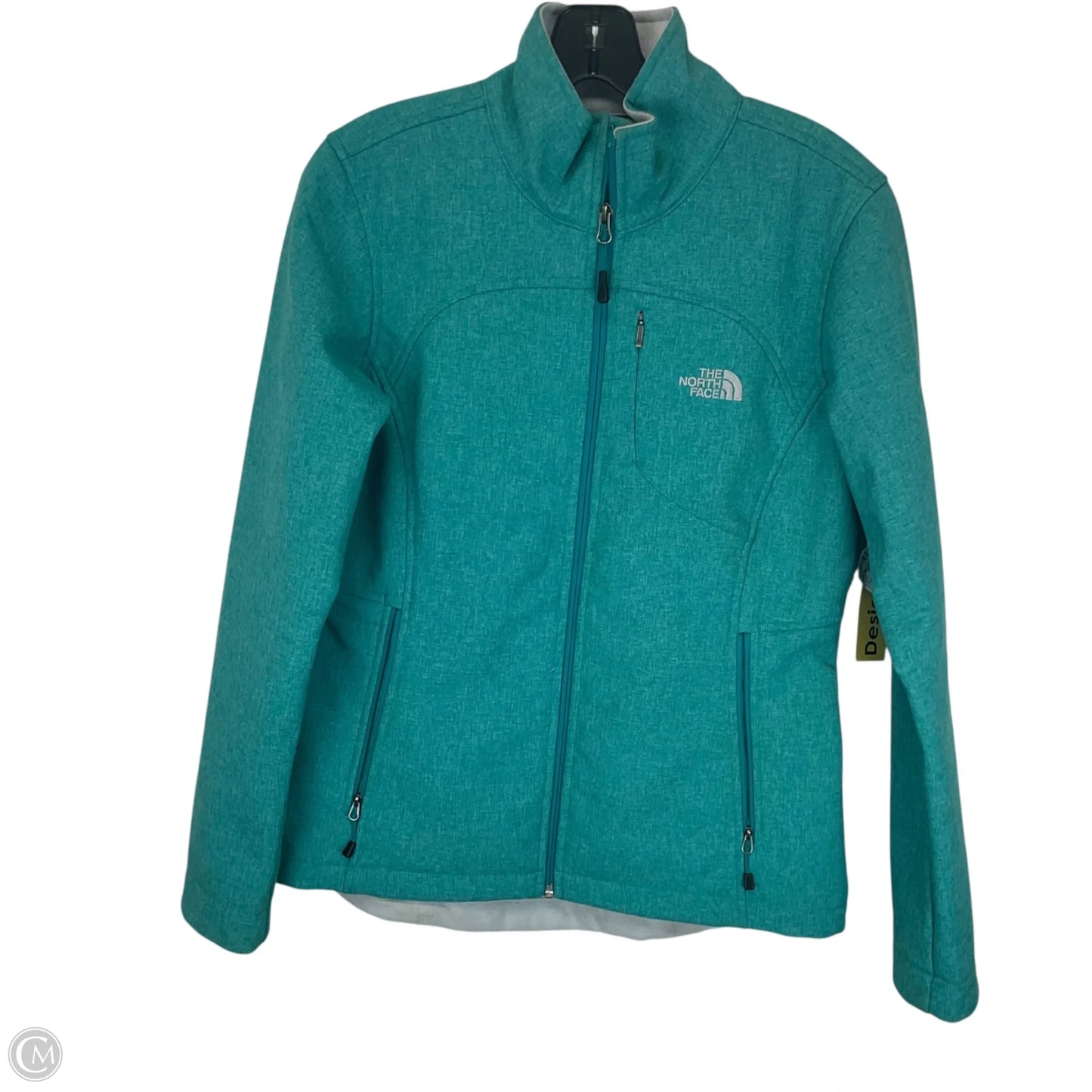 Coat Raincoat By The North Face In Teal, Size: M