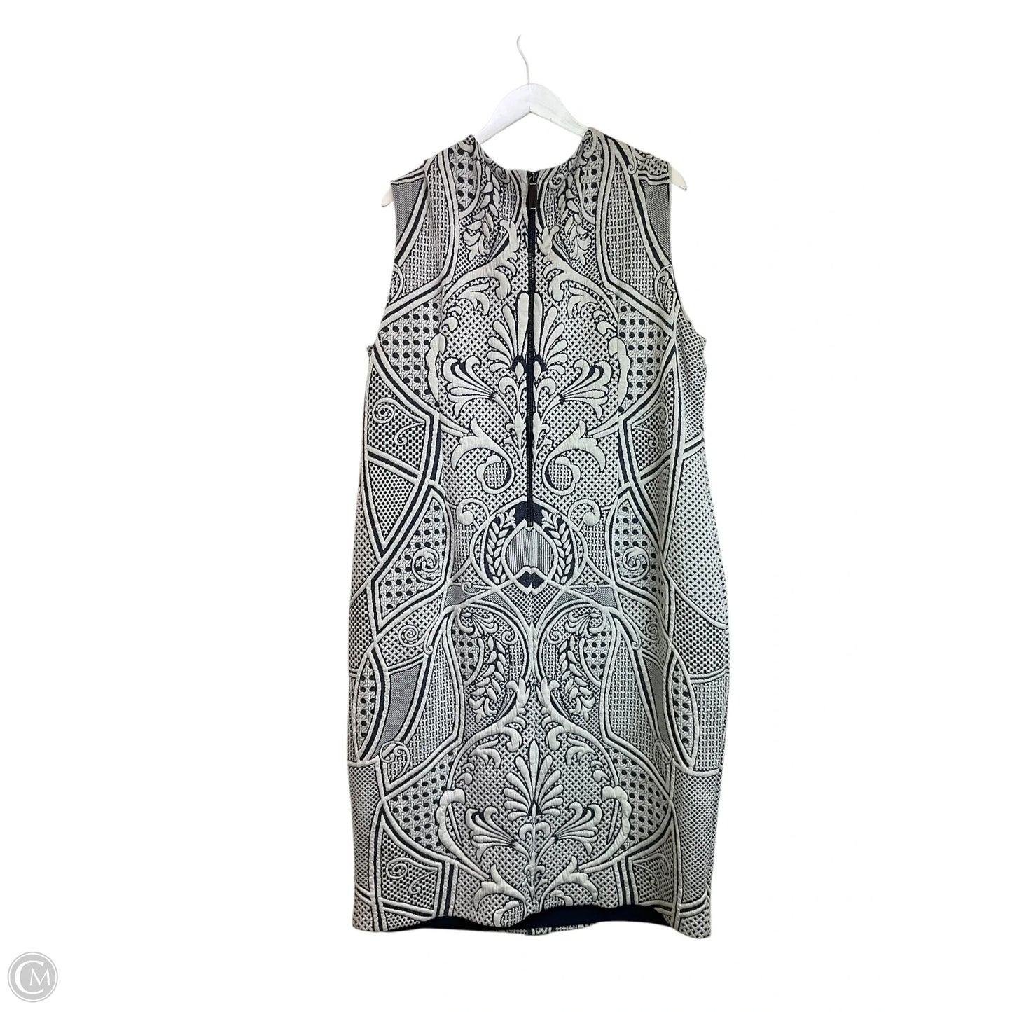 Dress Casual Midi By Cato In Blue & White, Size: 20