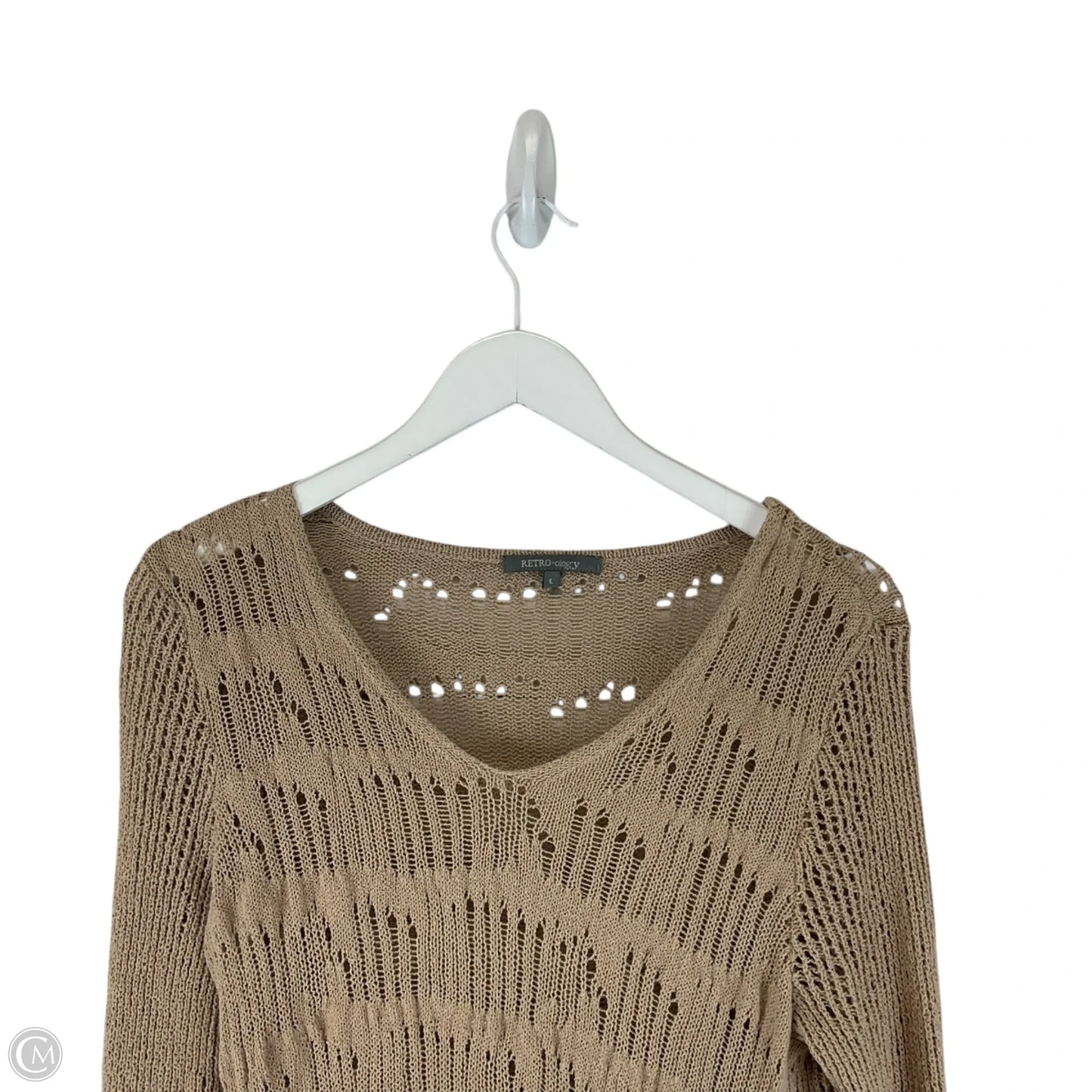 Top Long Sleeve By Retrology In Brown, Size: L
