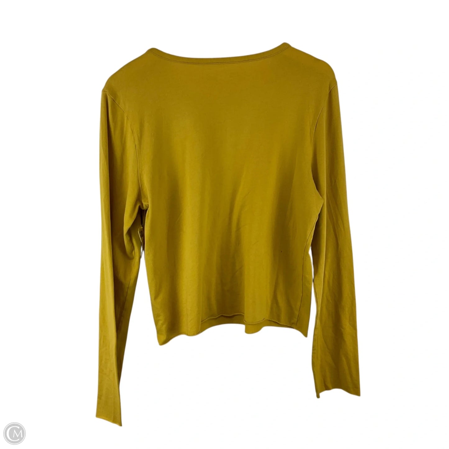 Top Long Sleeve Basic By Anthropologie In Yellow, Size: Xl