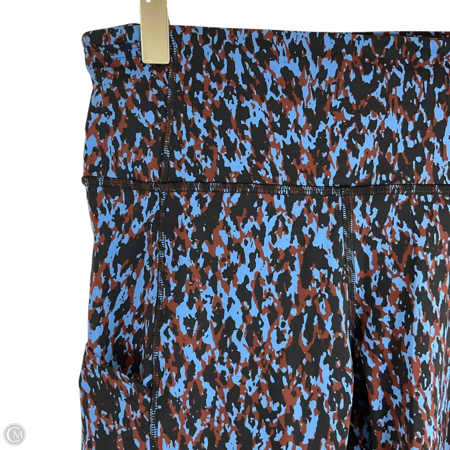 Athletic Leggings By Lululemon In Black & Blue, Size: 6
