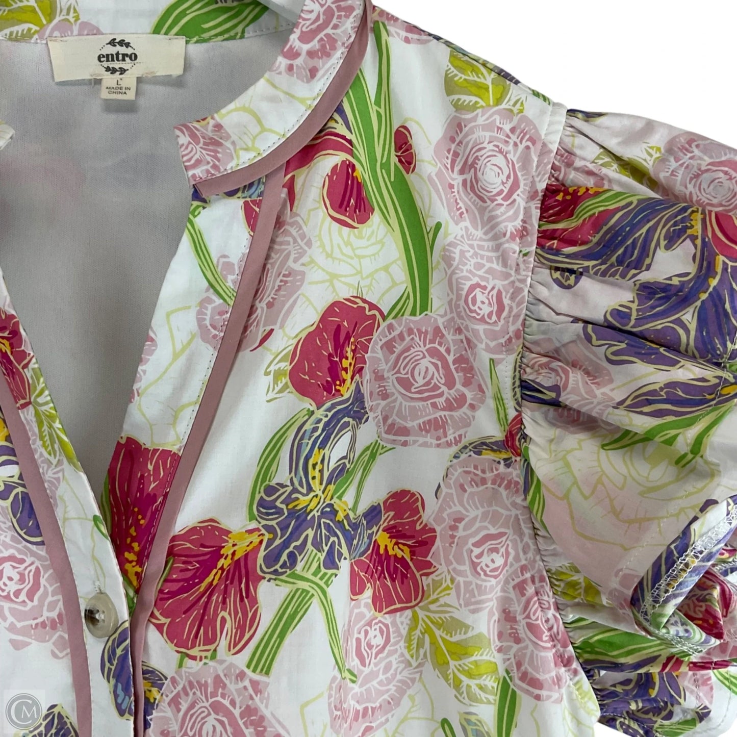 Dress Casual Short By Entro In Floral Print, Size: L