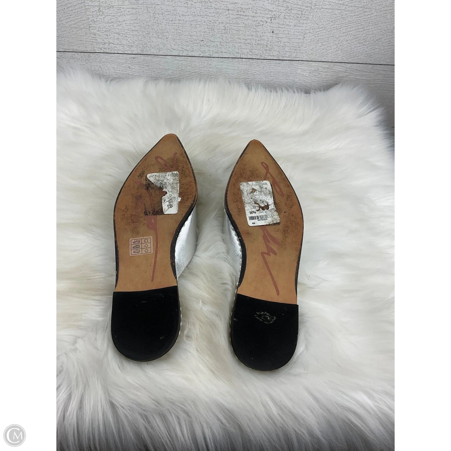 Shoes Designer By Karl Lagerfeld In Silver, Size: 7