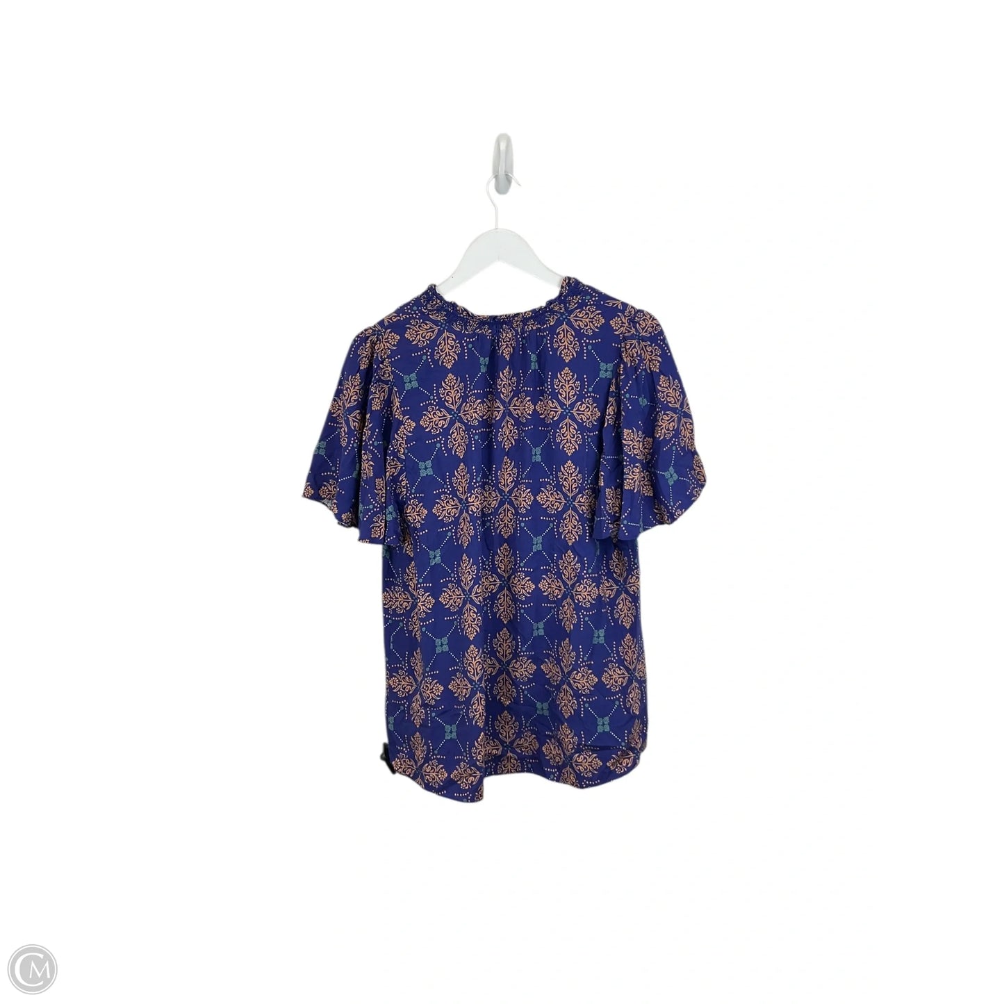 Top Short Sleeve By Philosophy In Blue, Size: 1x