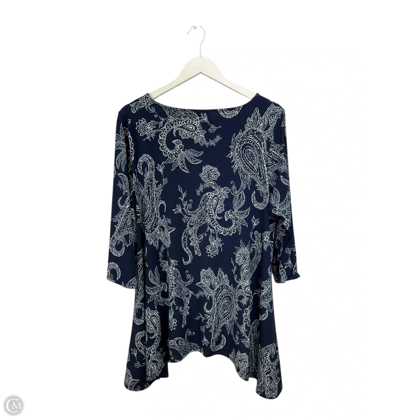 Top Long Sleeve By Jm Collections In Navy, Size: Xl