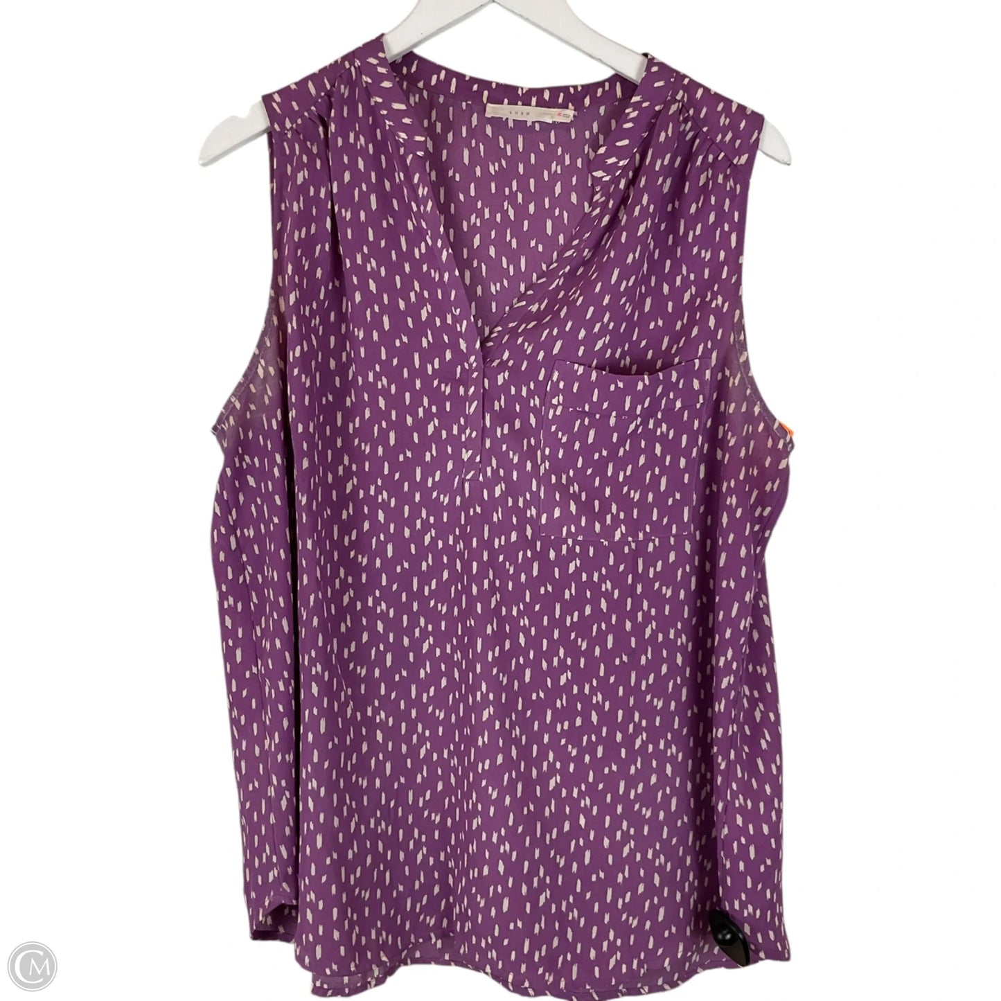 Top Sleeveless By Lush In Purple, Size: Xl