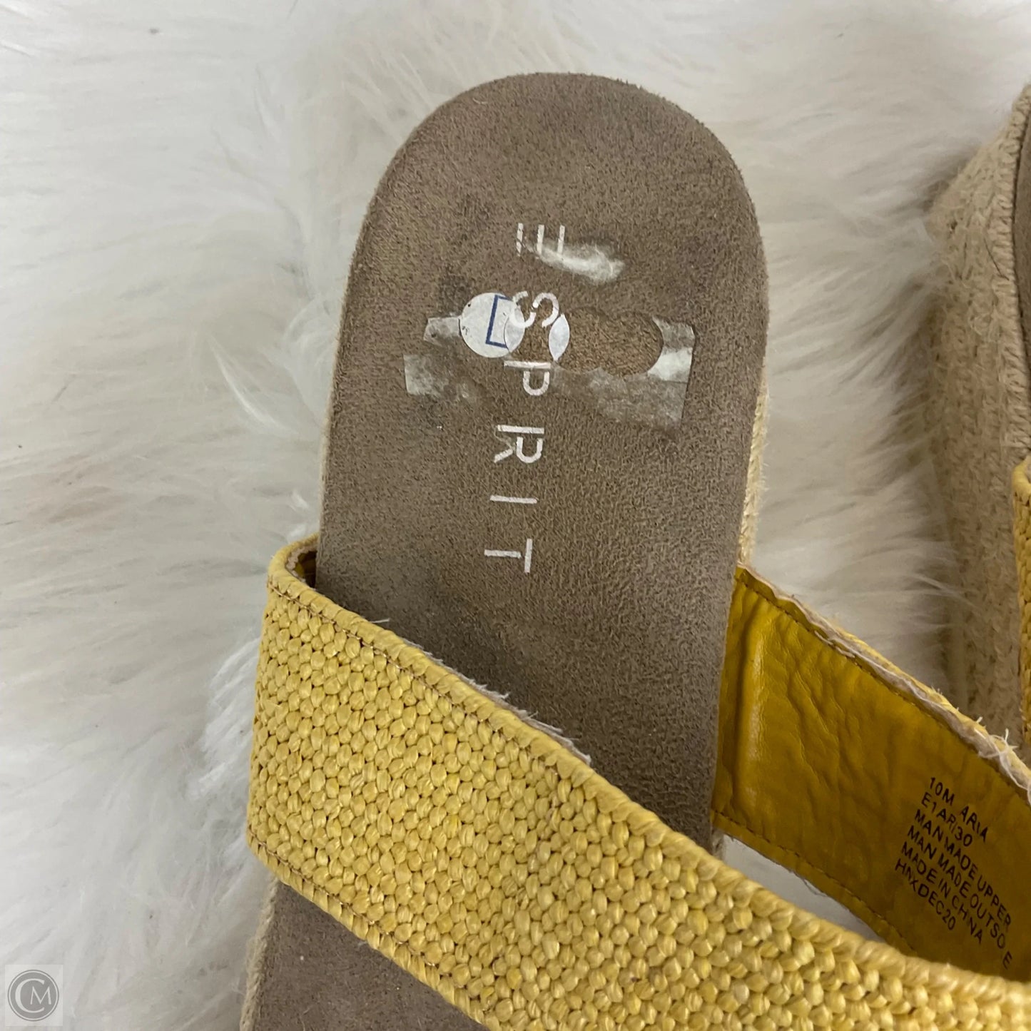 Sandals Heels Platform By Clothes Mentor In Yellow, Size: 10