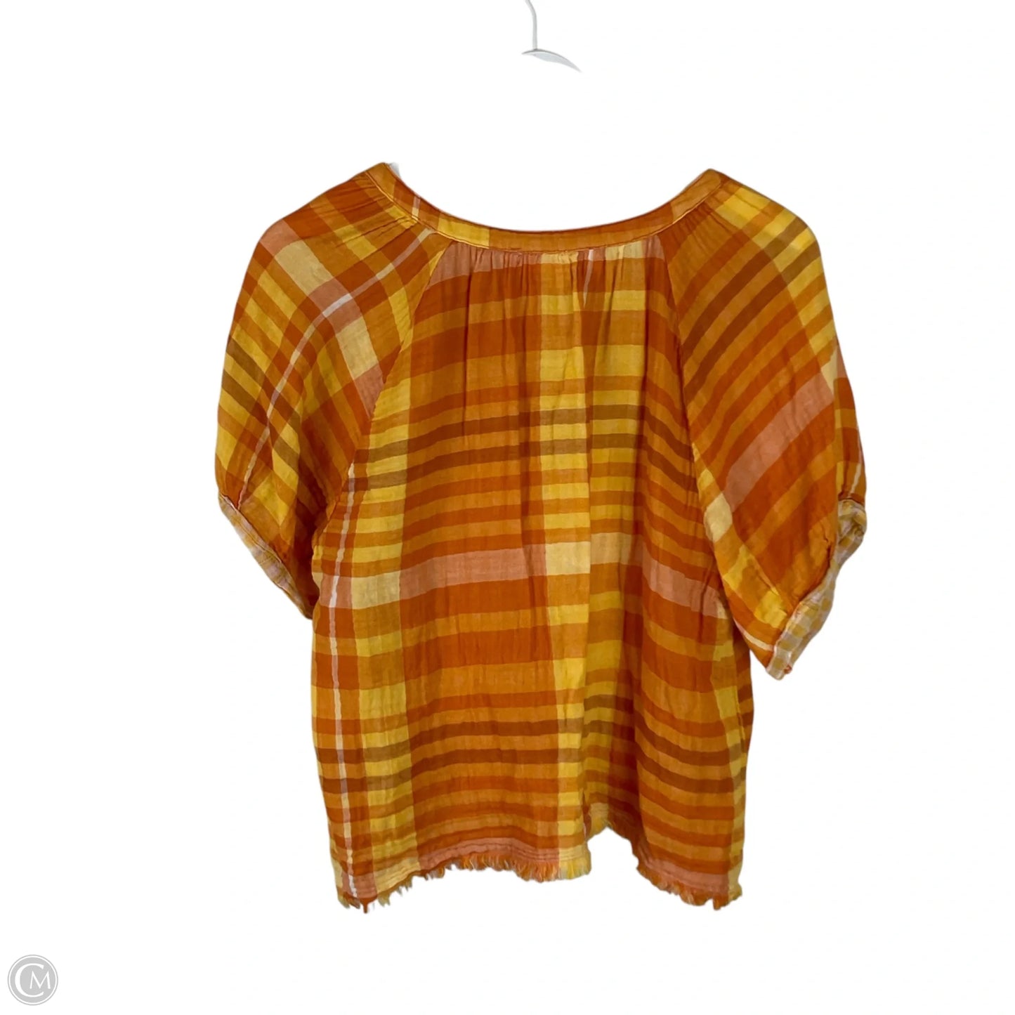 Top Short Sleeve By Chelsea And Theodore In Orange, Size: M