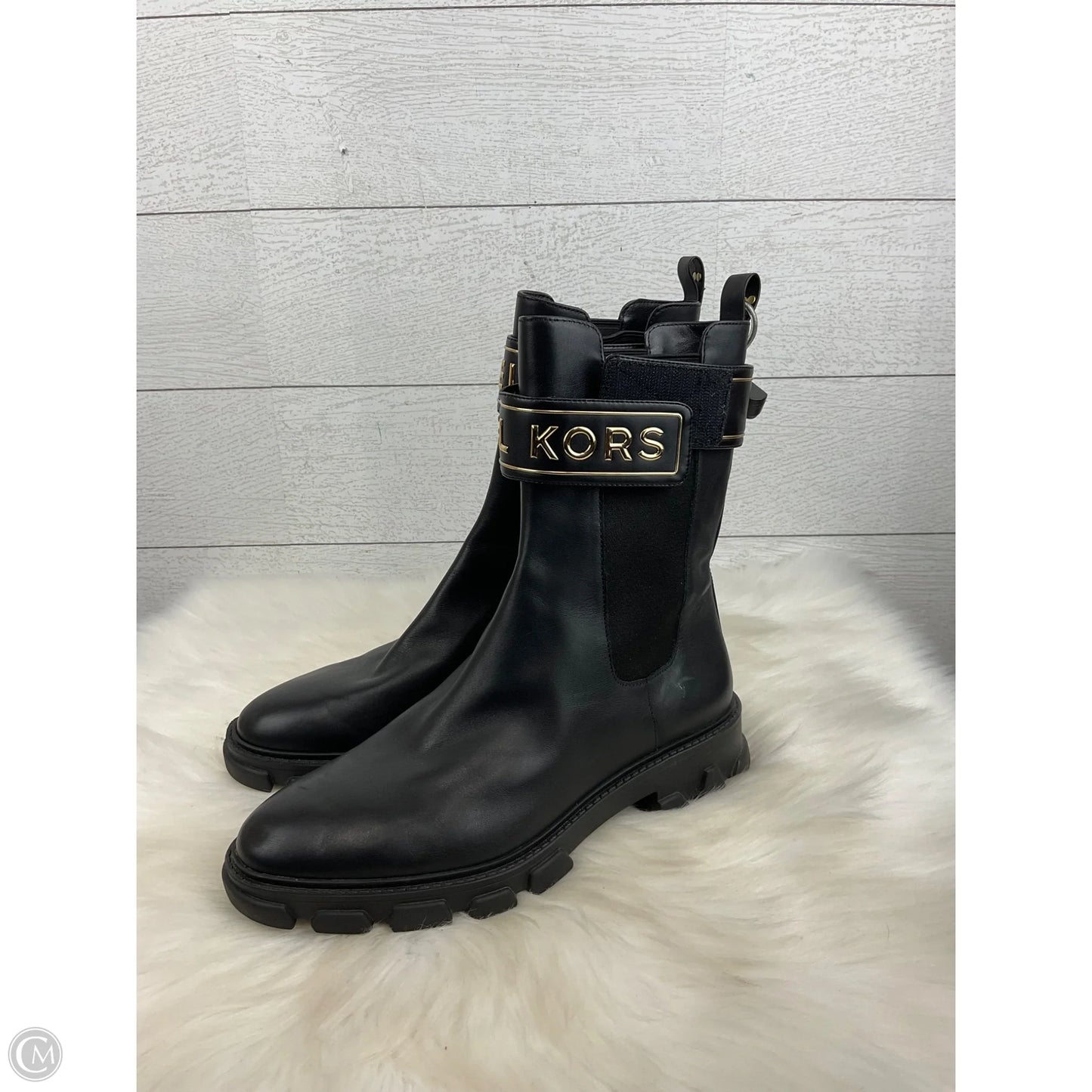 Boots Designer By Michael Kors In Black, Size: 8.5