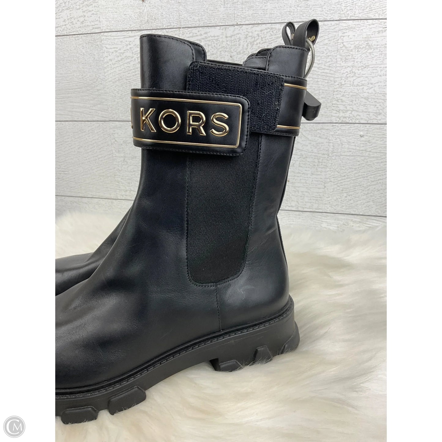 Boots Designer By Michael Kors In Black, Size: 8.5