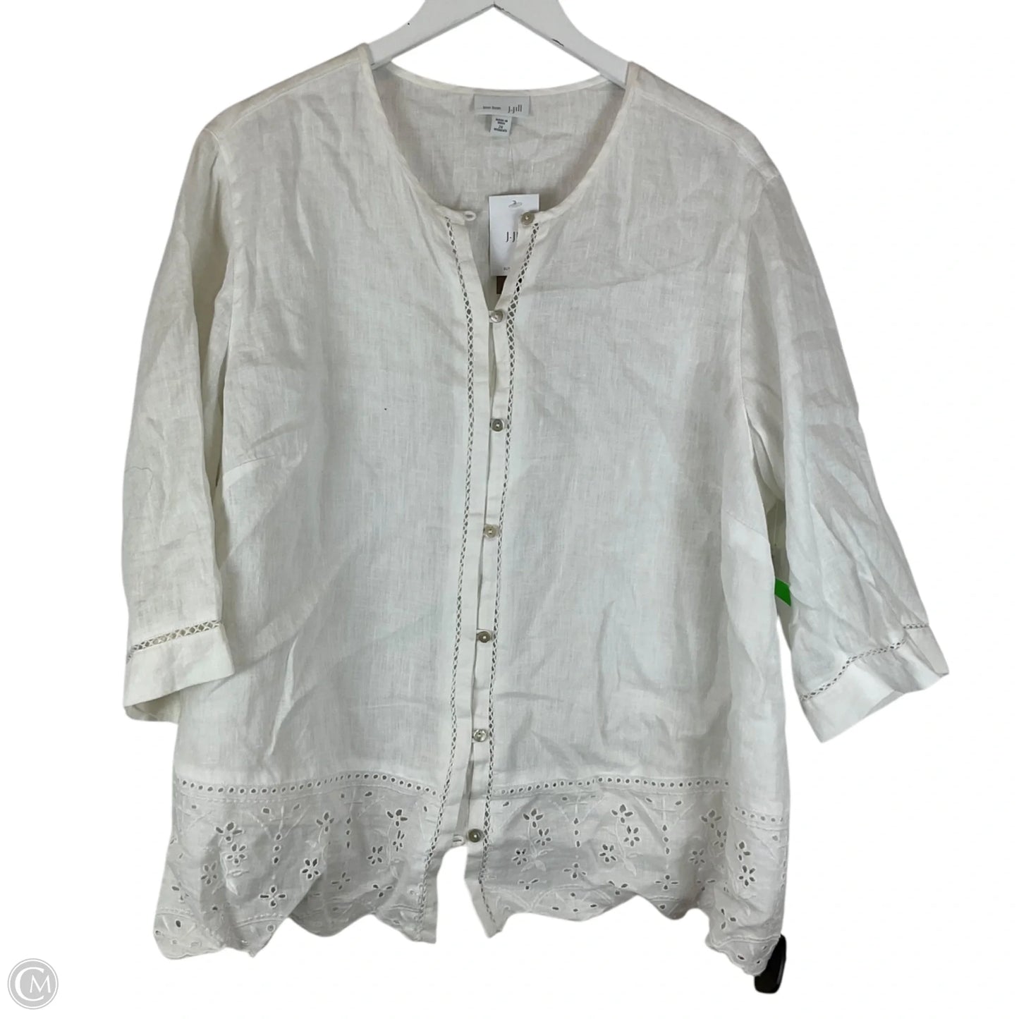 Top Short Sleeve By Pure Jill In White, Size: 2x