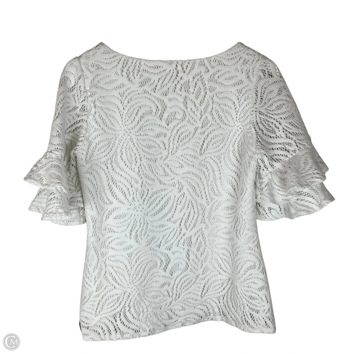 Top Short Sleeve Designer By Lilly Pulitzer In White, Size: M