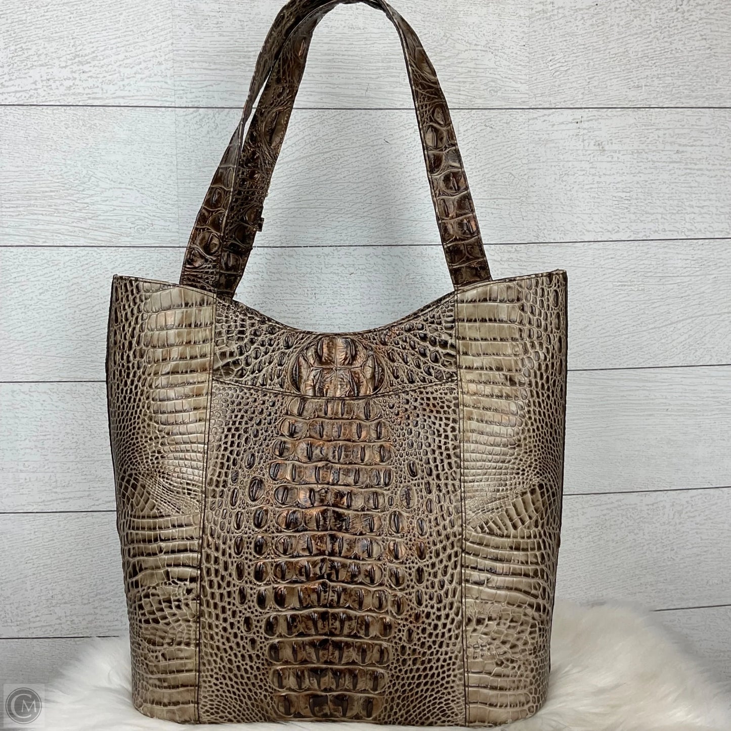 Handbag Designer By Brahmin, Size: Large