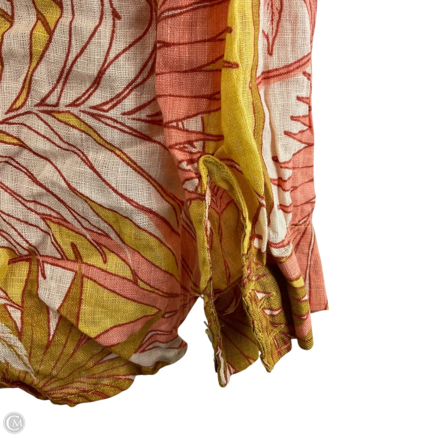 Top Long Sleeve By Tahari By Arthur Levine In Orange & Yellow, Size: M