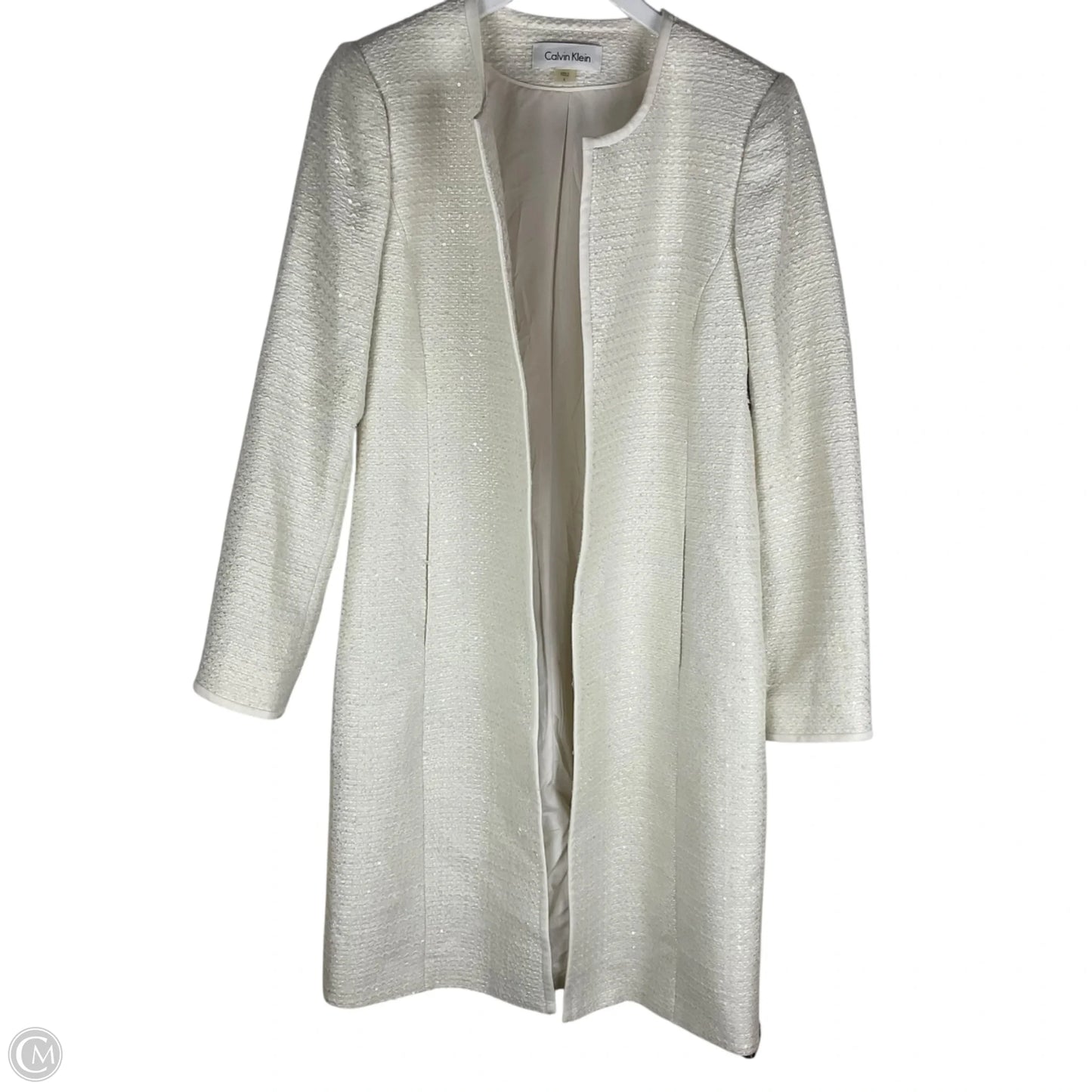 Coat Peacoat By Calvin Klein In White, Size: 6