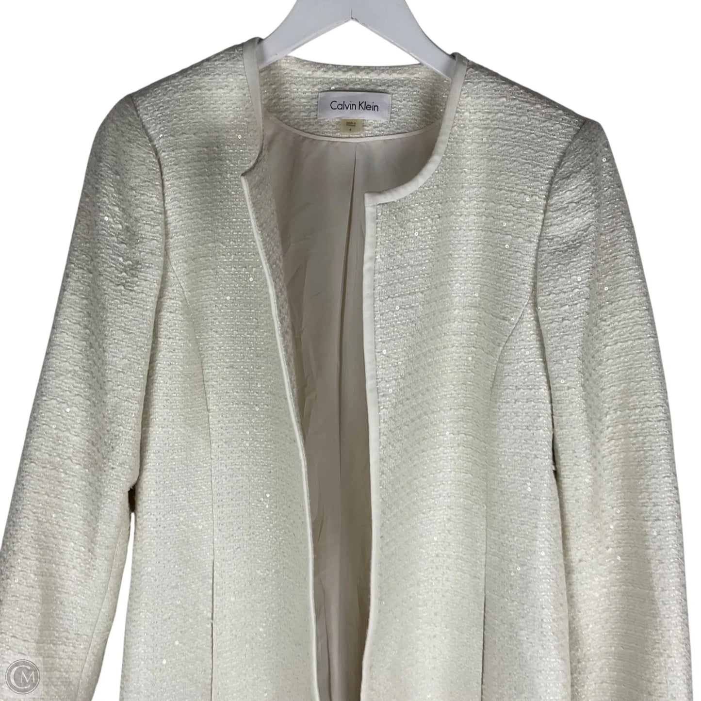 Coat Peacoat By Calvin Klein In White, Size: 6
