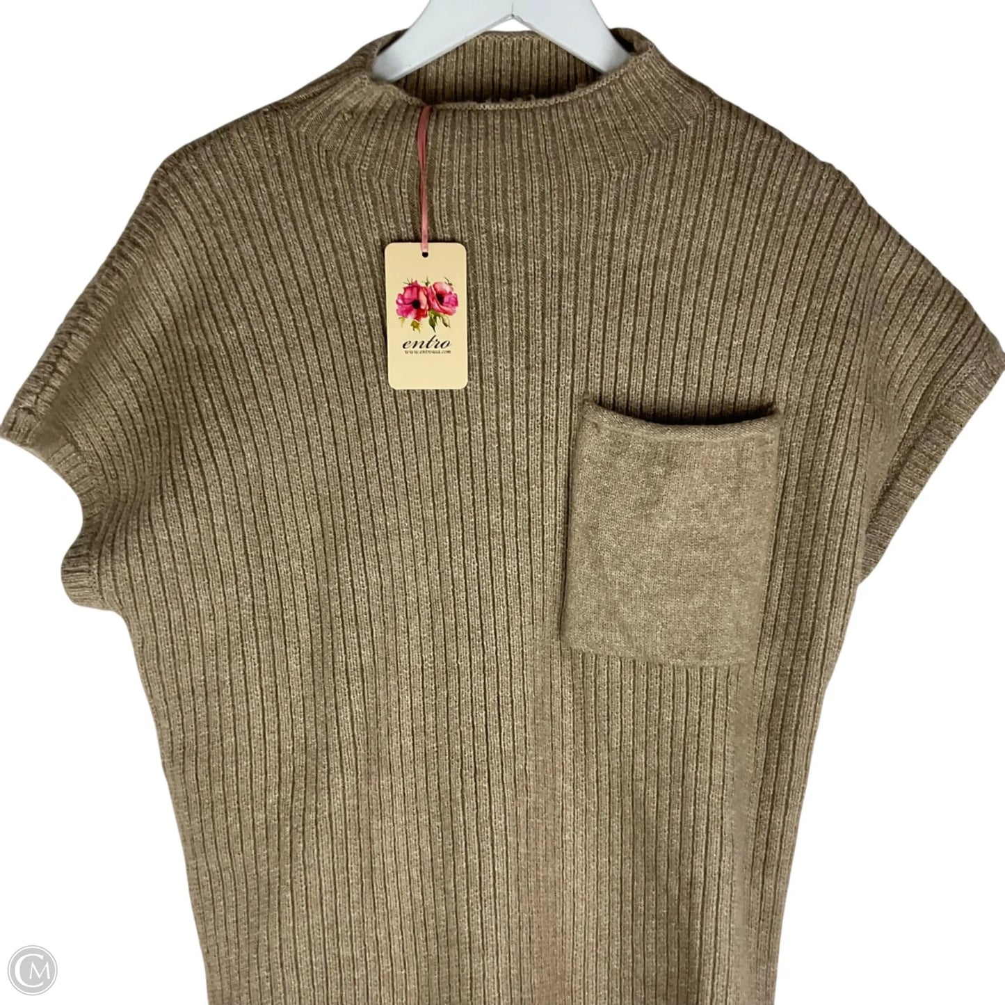 Dress Sweater By Entro In Tan, Size: S