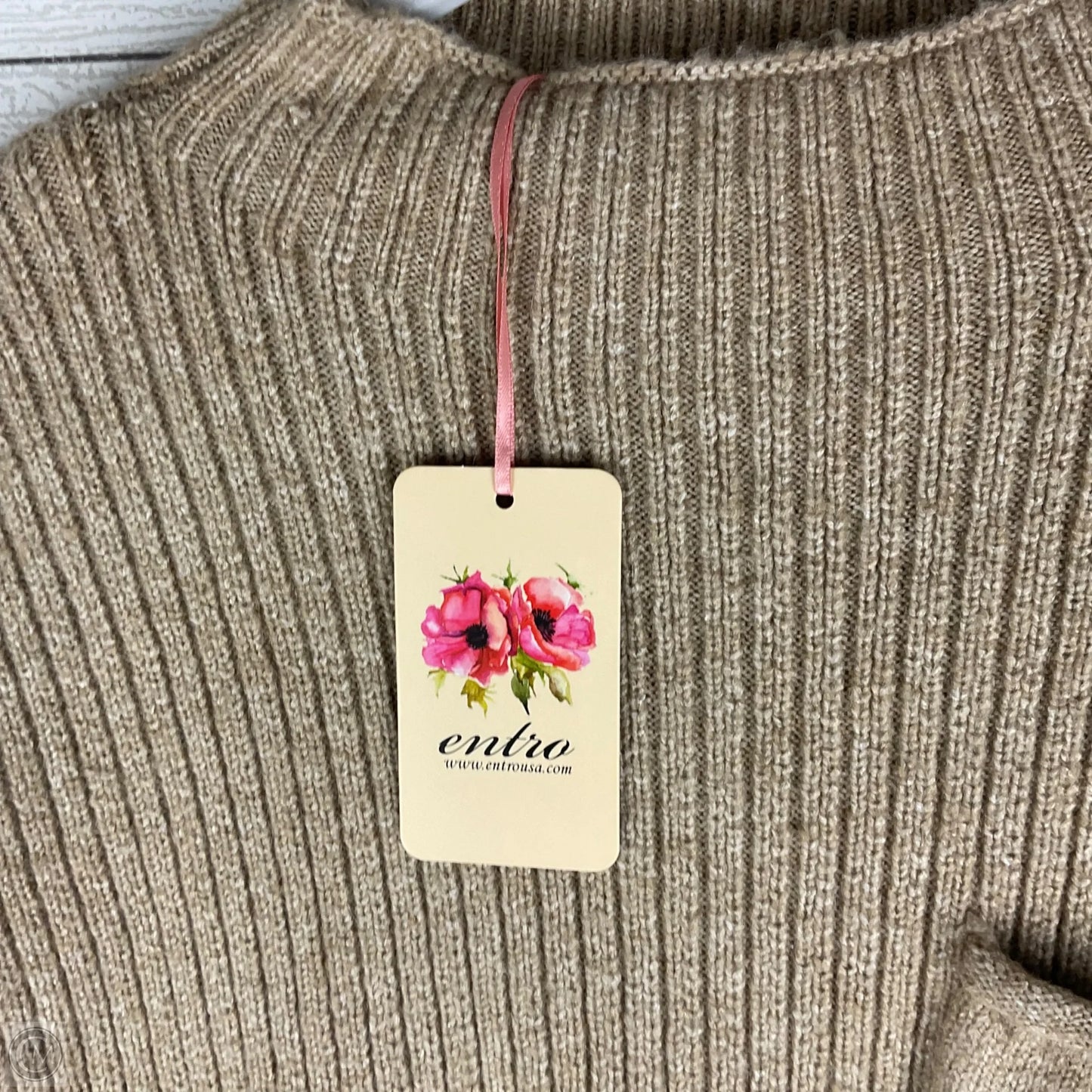 Dress Sweater By Entro In Tan, Size: S