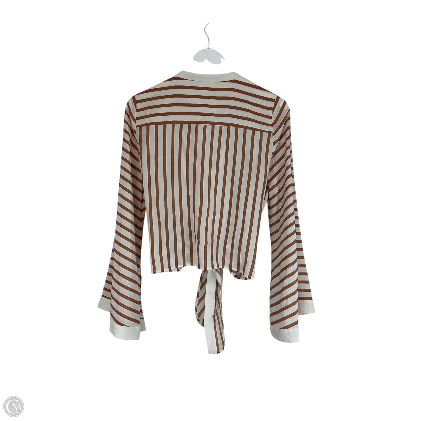 Top Long Sleeve By L Agence In Striped Pattern, Size: S